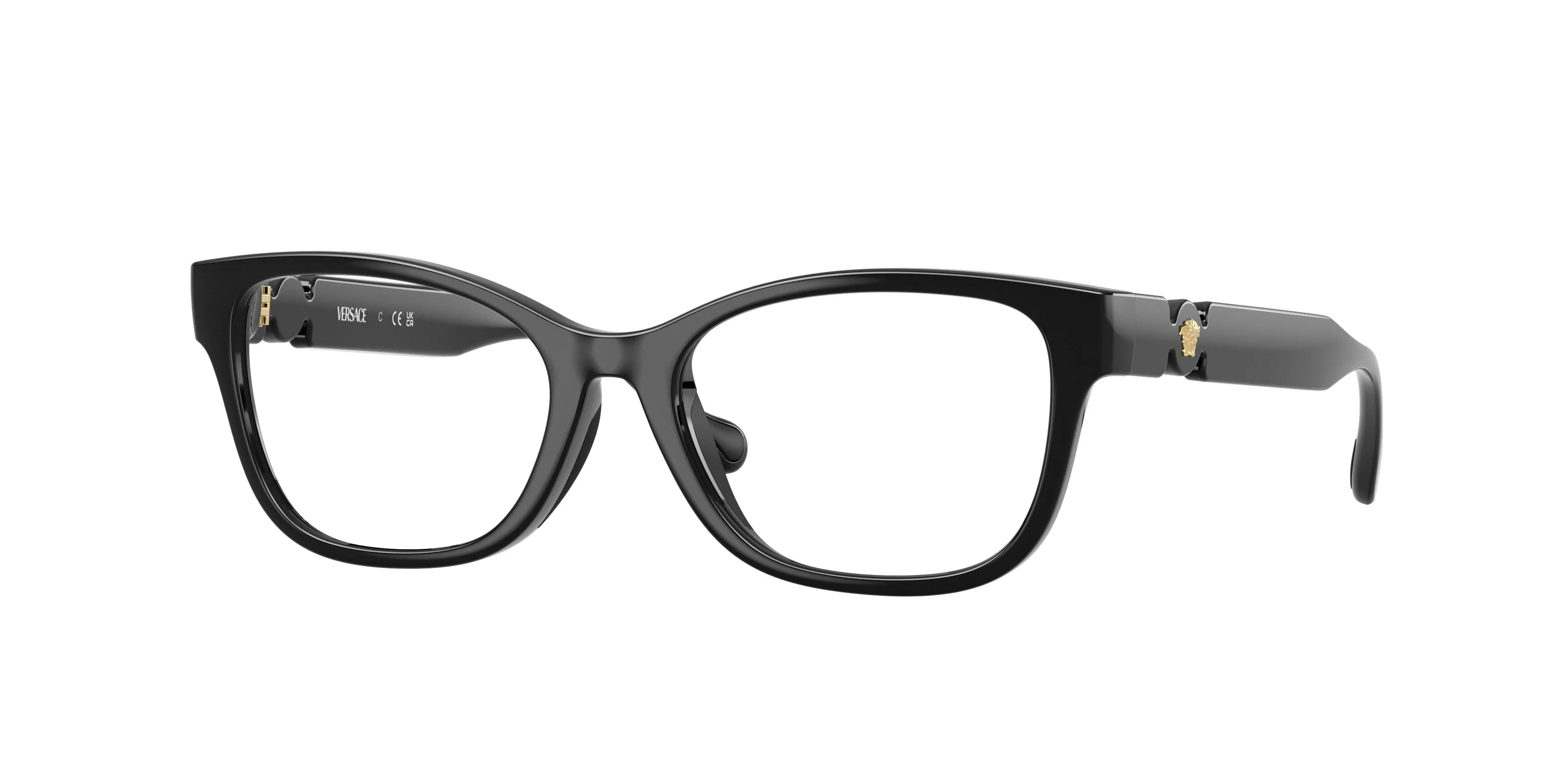 Versace VK3016U GB1 Montature da vista bambino Iniettato Nero Trasparente Cat Eye Normale - immagine 1