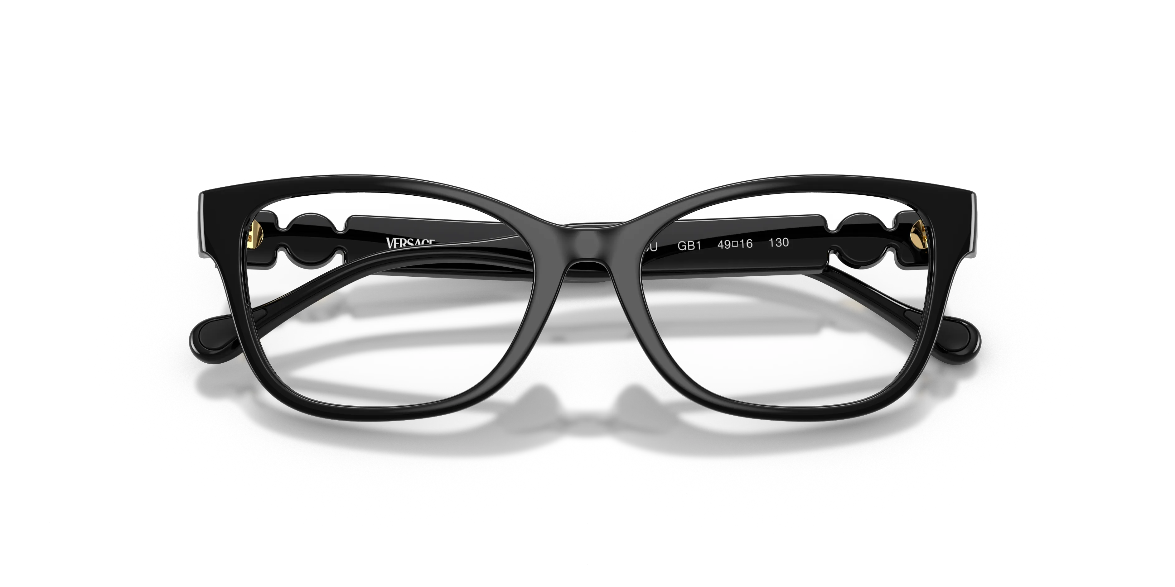 Versace VK3016U GB1 Montature da vista bambino Iniettato Nero Trasparente Cat Eye Normale - immagine 2