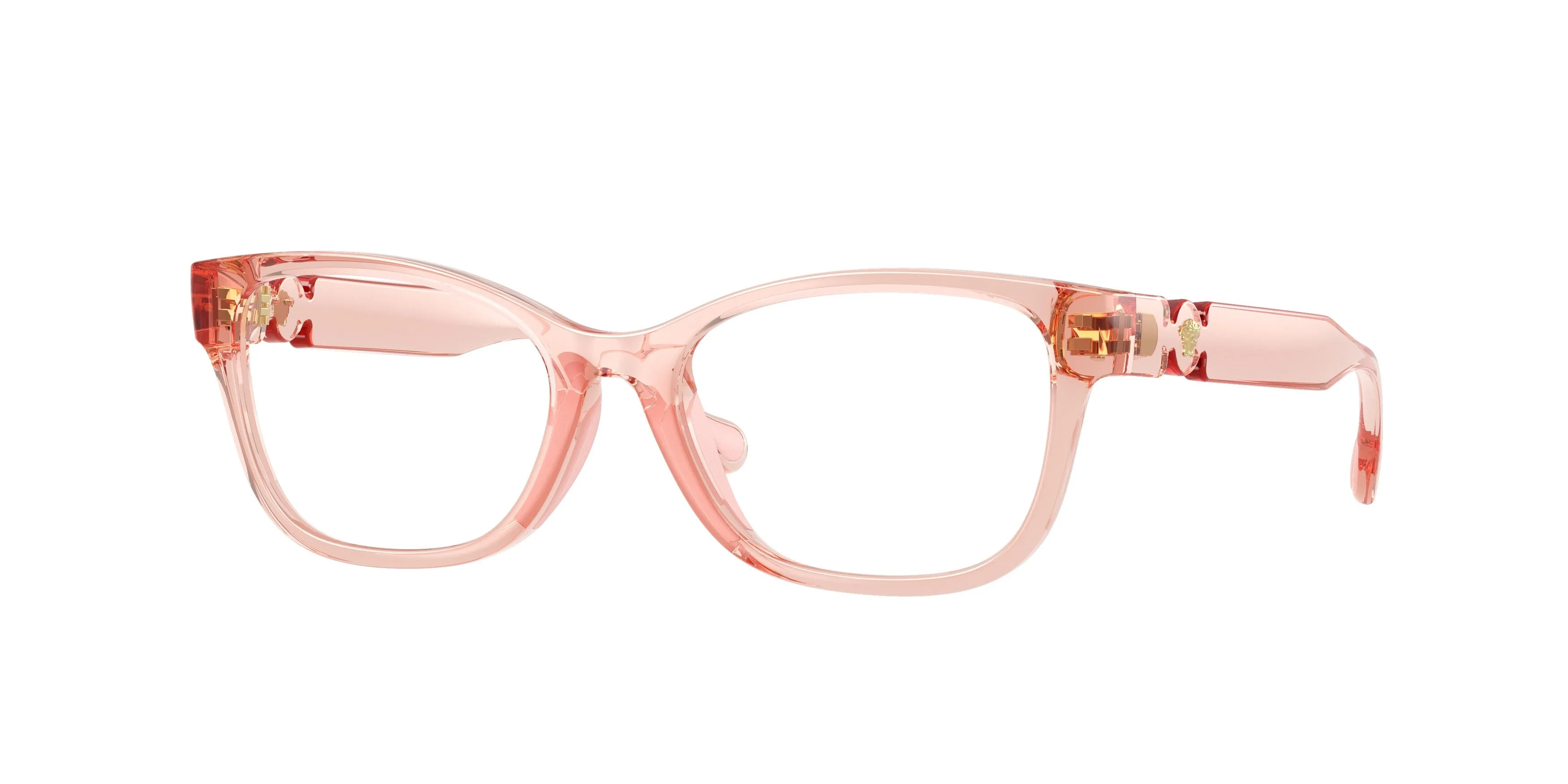Versace VK3016U 5549 Montature da vista bambino Iniettato Rosa Trasparente Cat Eye Normale - immagine 1