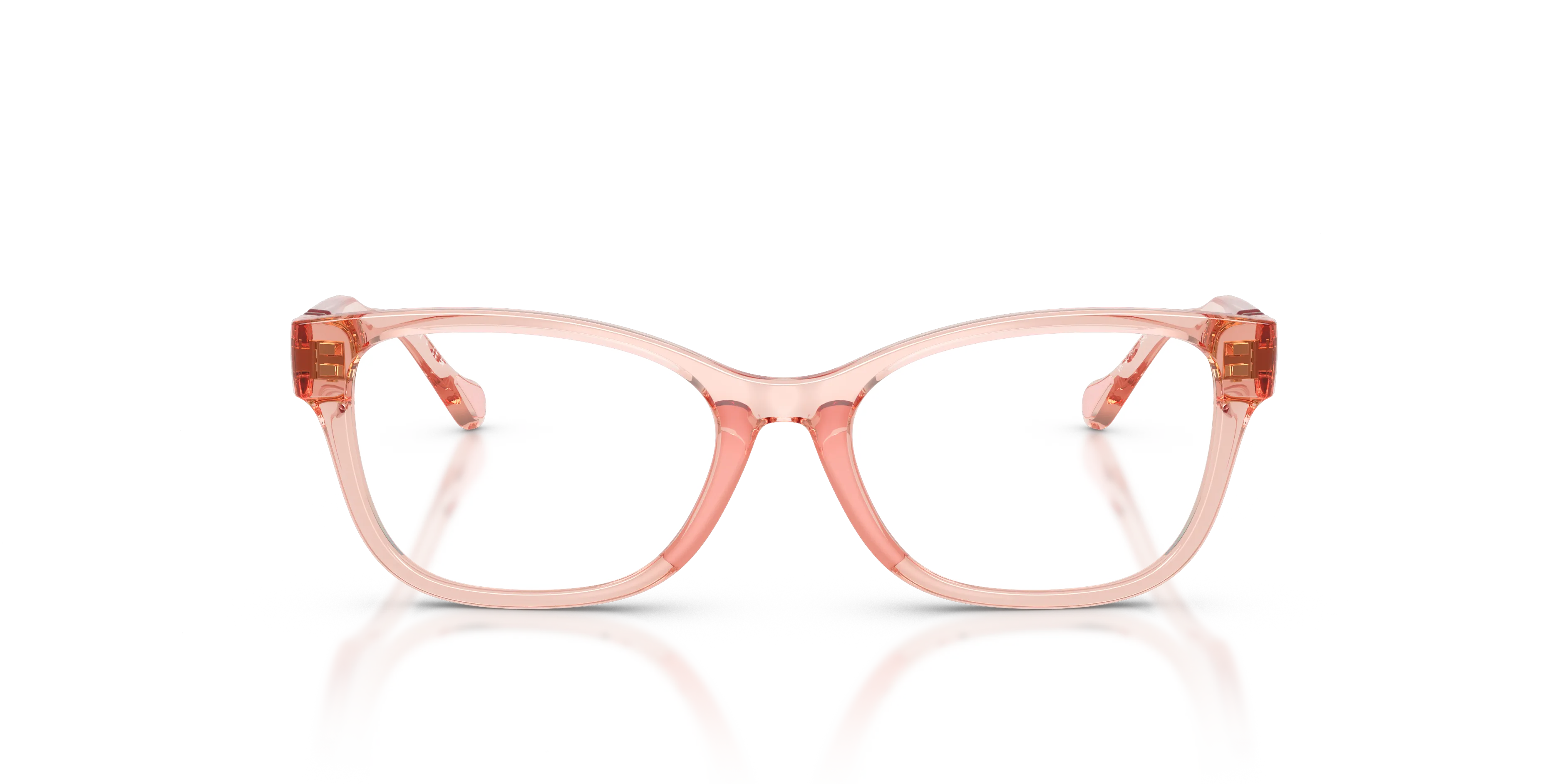 Versace VK3016U 5549 Montature da vista bambino Iniettato Rosa Trasparente Cat Eye Normale - immagine 3