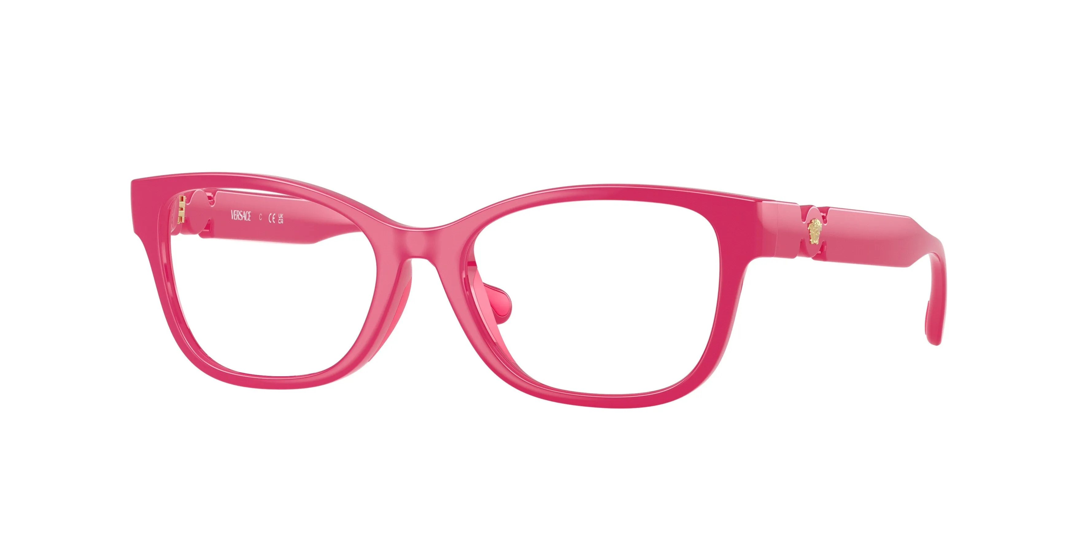 Versace VK3016U 5527 Montature da vista bambino Iniettato Rosa Trasparente Cat Eye Normale - immagine 1
