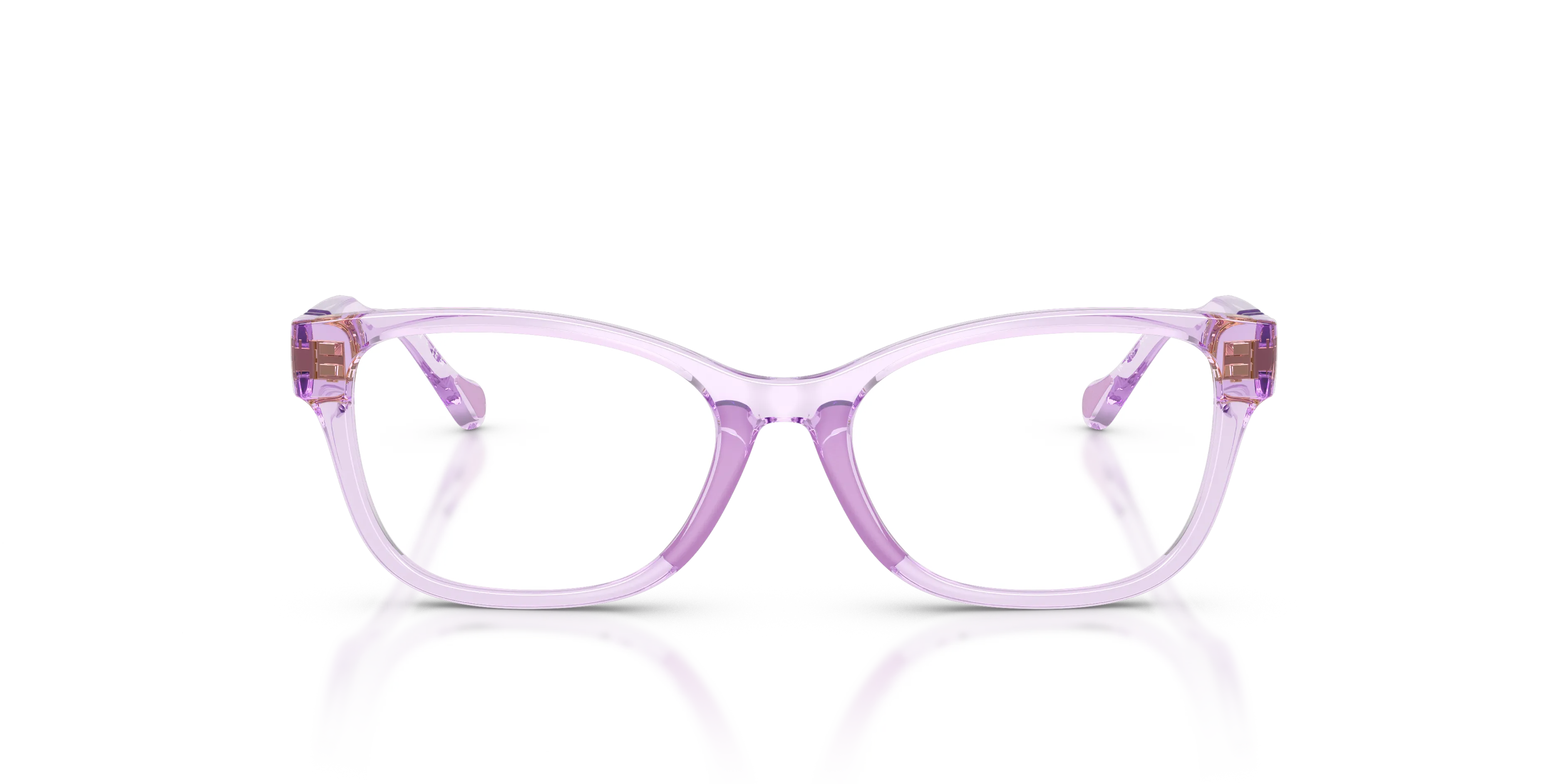Versace VK3016U 5372 Montature da vista bambino Iniettato Viola Trasparente Cat Eye Normale - immagine 3