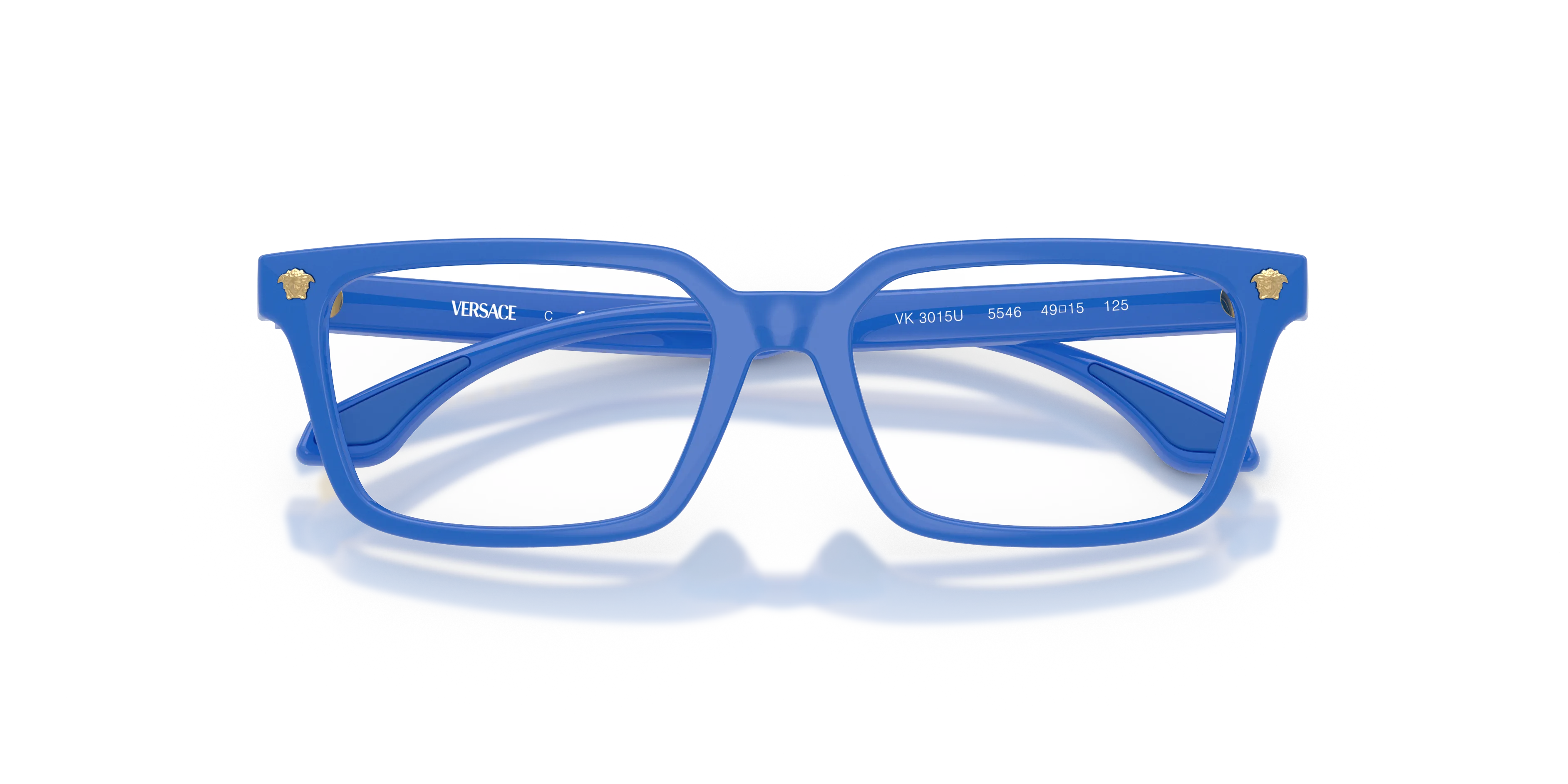 Versace VK3015U 5546 Montature da vista bambino Iniettato Blu Trasparente Squadrata Normale - immagine 2