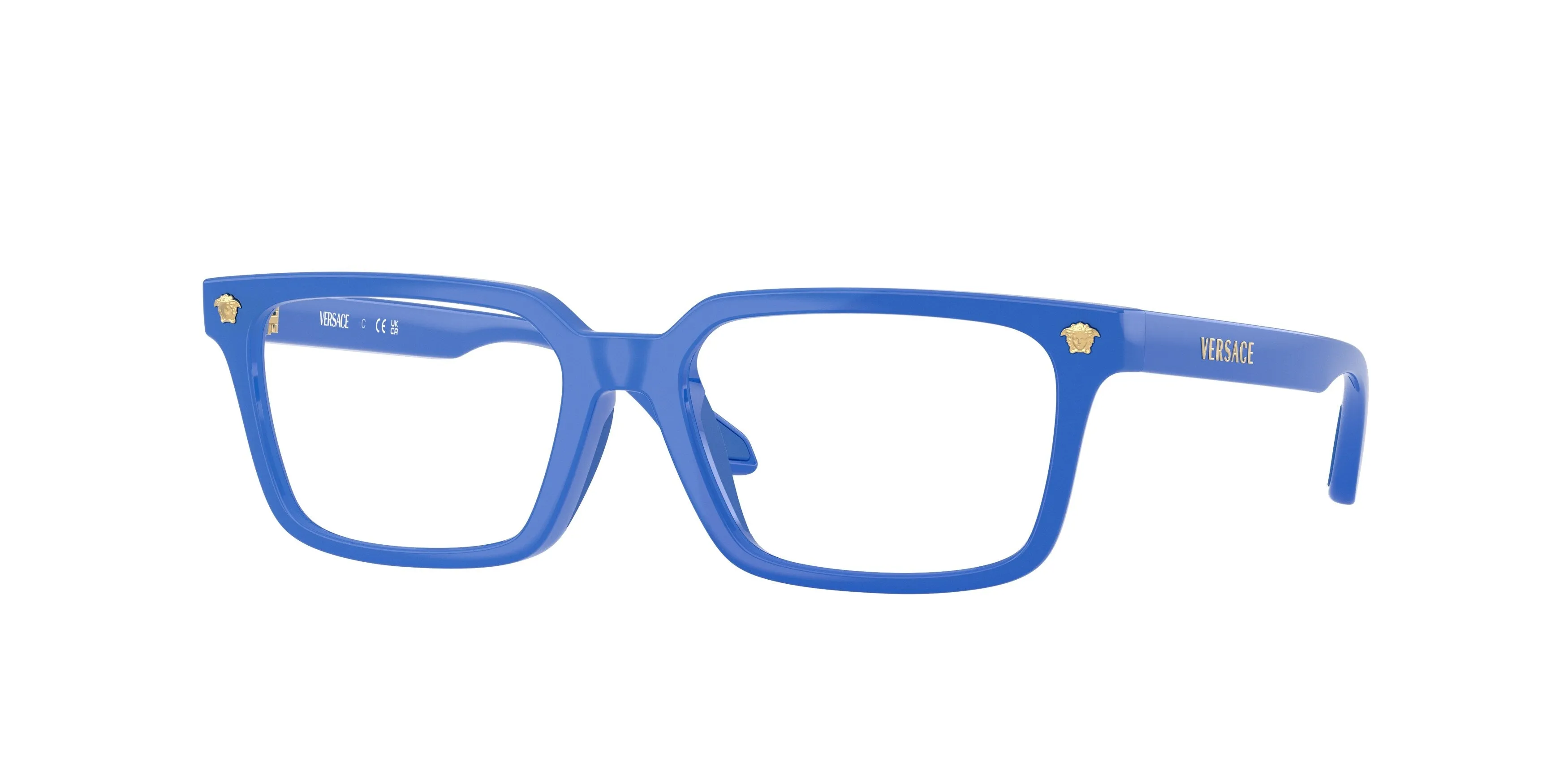 Versace VK3015U 5546 Montature da vista bambino Iniettato Blu Trasparente Squadrata Normale - immagine 1