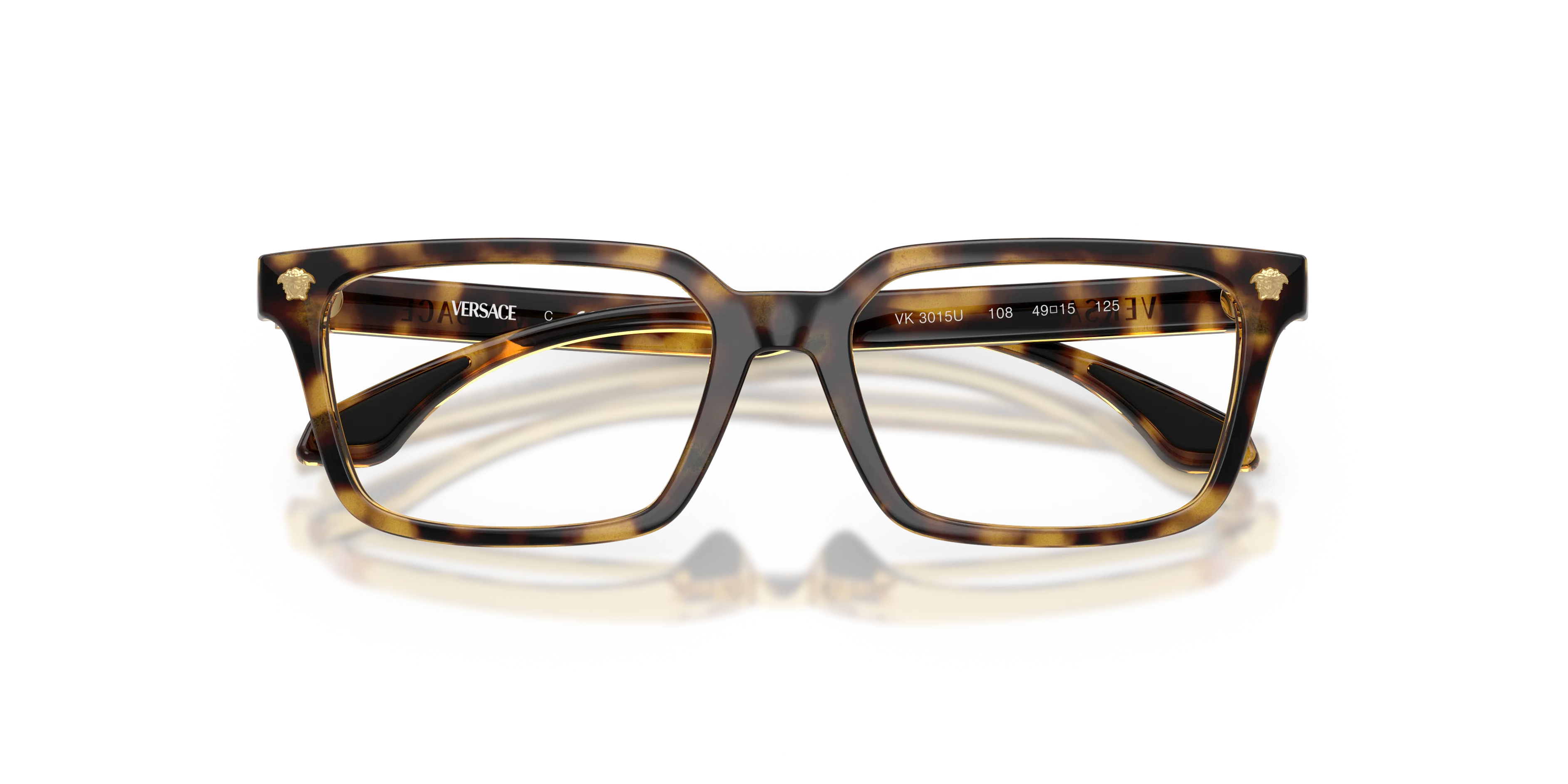 Versace VK3015U 108 Montature da vista bambino Iniettato Tartaruga Trasparente Squadrata Normale - immagine 2