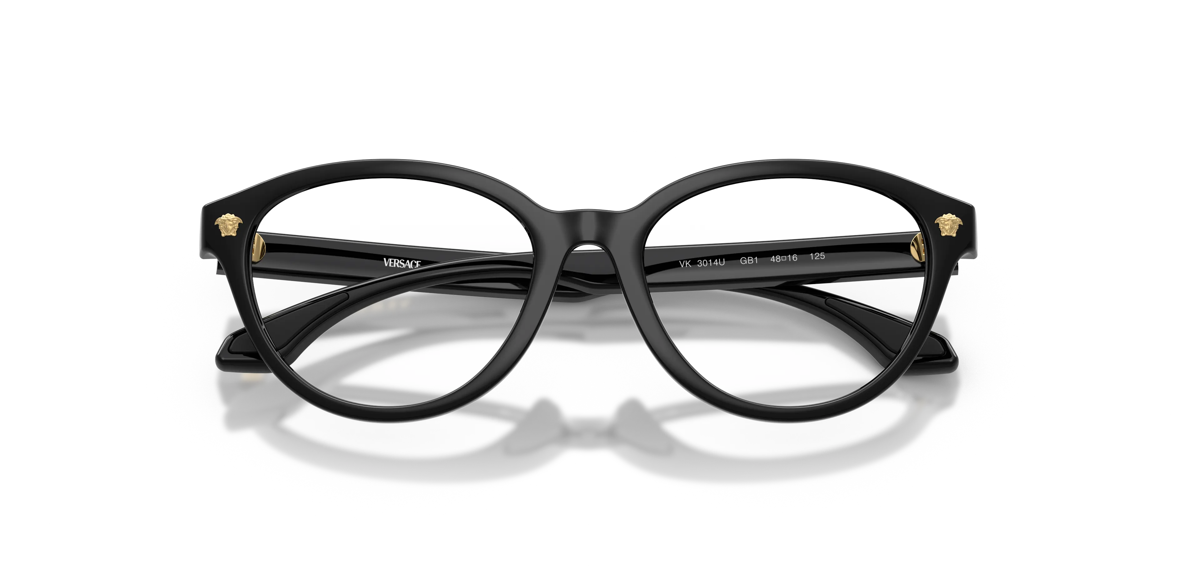 Versace VK3014U GB1 Montature da vista bambino Iniettato Nero Trasparente Pantos Normale - immagine 2