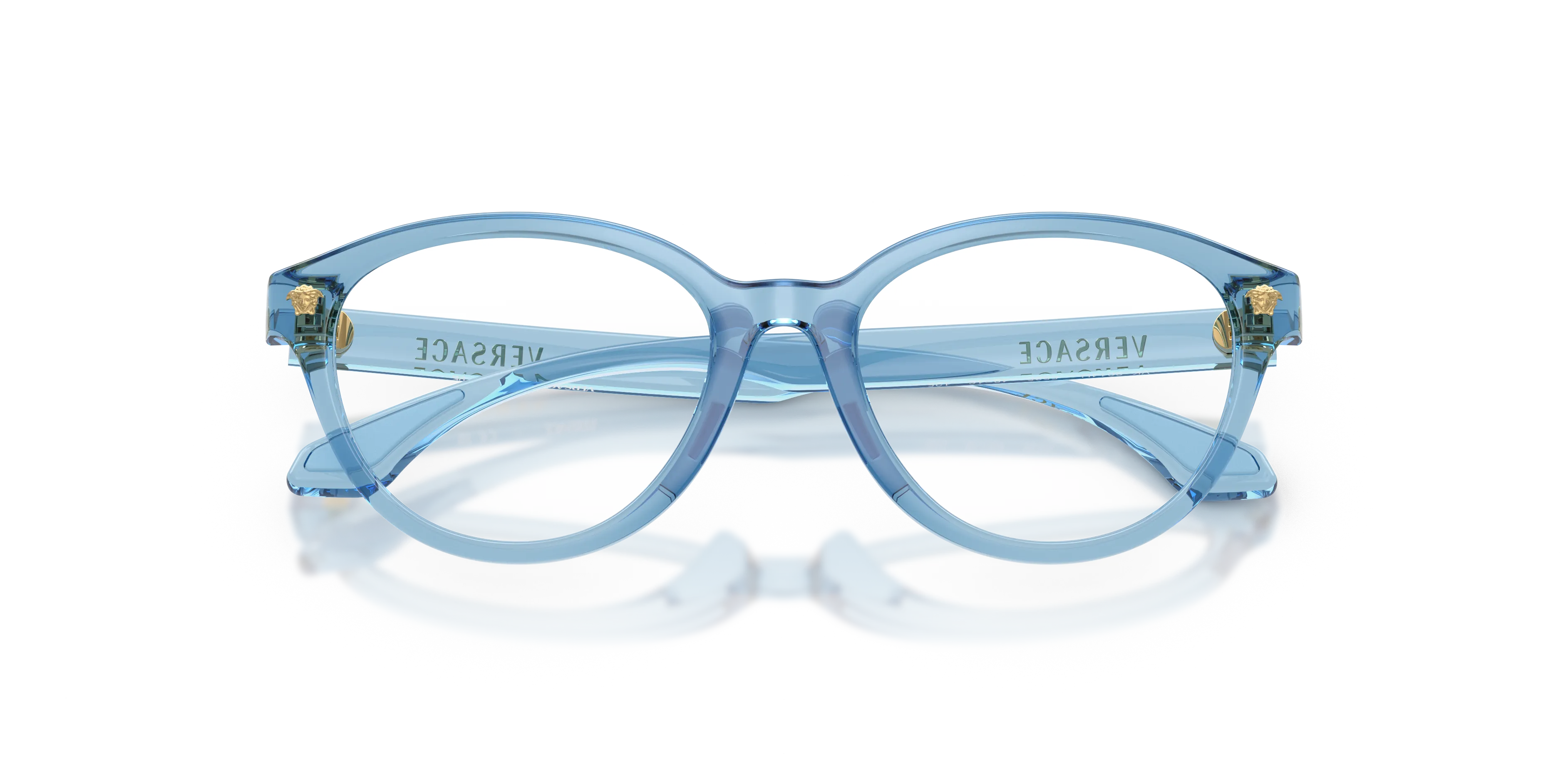 Versace VK3014U 5535 Montature da vista bambino Iniettato Blu Trasparente Pantos Normale - immagine 2