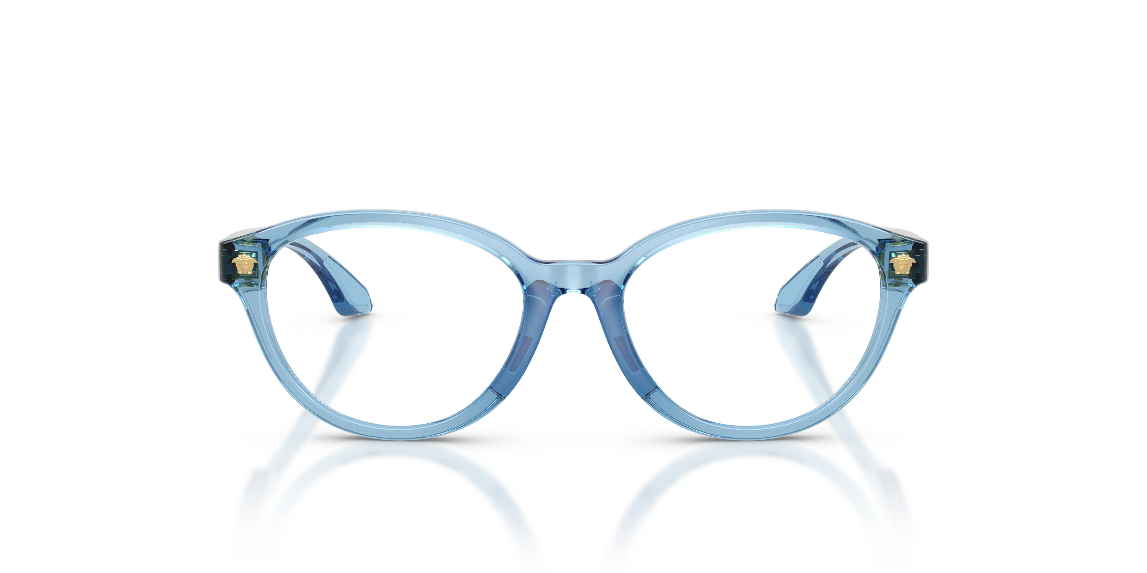 Versace VK3014U 5535 Montature da vista bambino Iniettato Blu Trasparente Pantos Normale - immagine 3