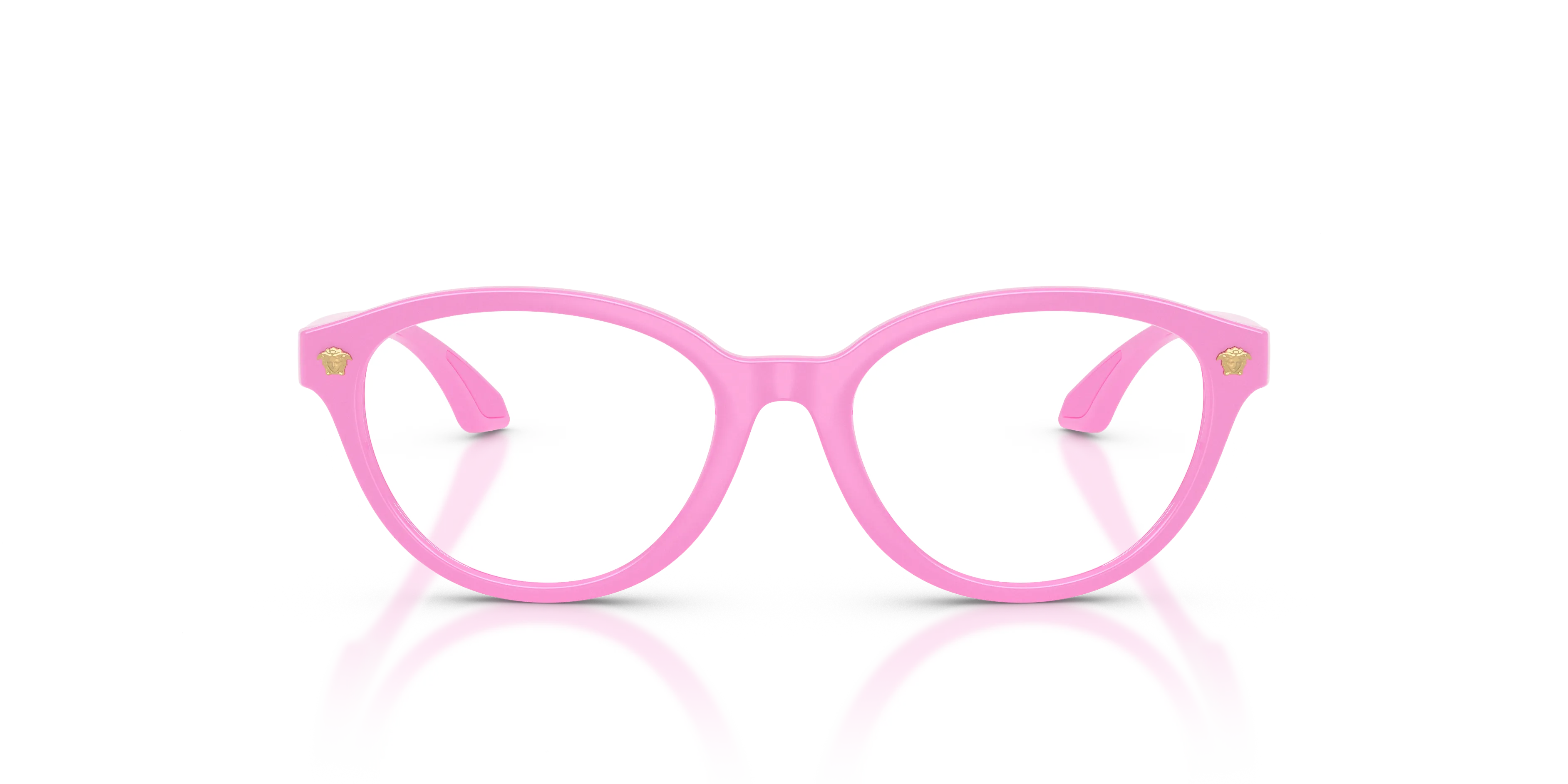 Versace VK3014U 5399 Montature da vista bambino Iniettato Rosa Trasparente Pantos Normale - immagine 3