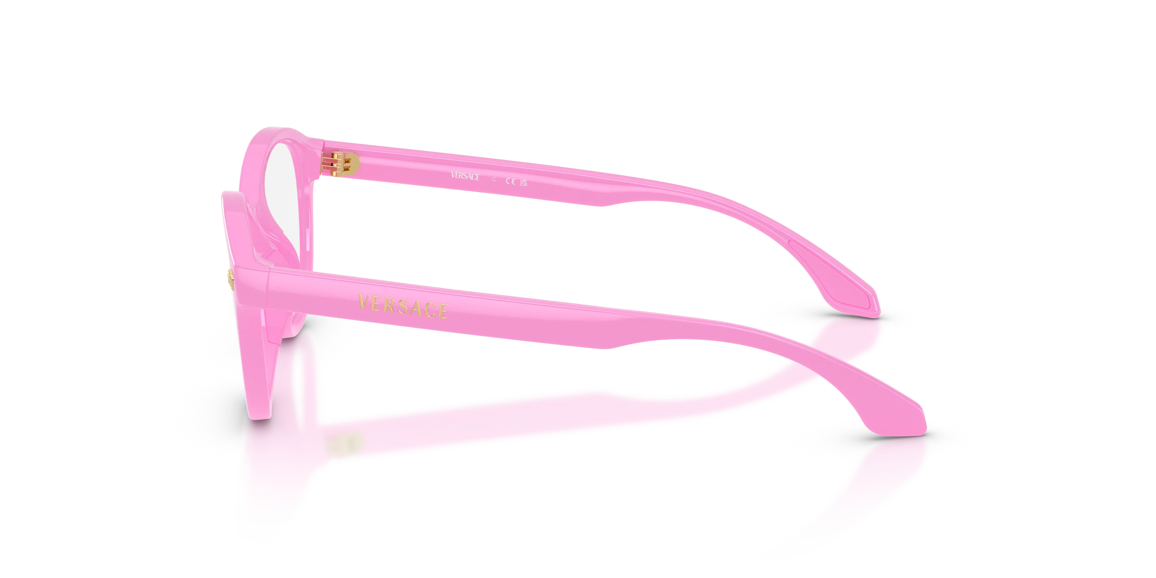 Versace VK3014U 5399 Montature da vista bambino Iniettato Rosa Trasparente Pantos Normale - immagine 4