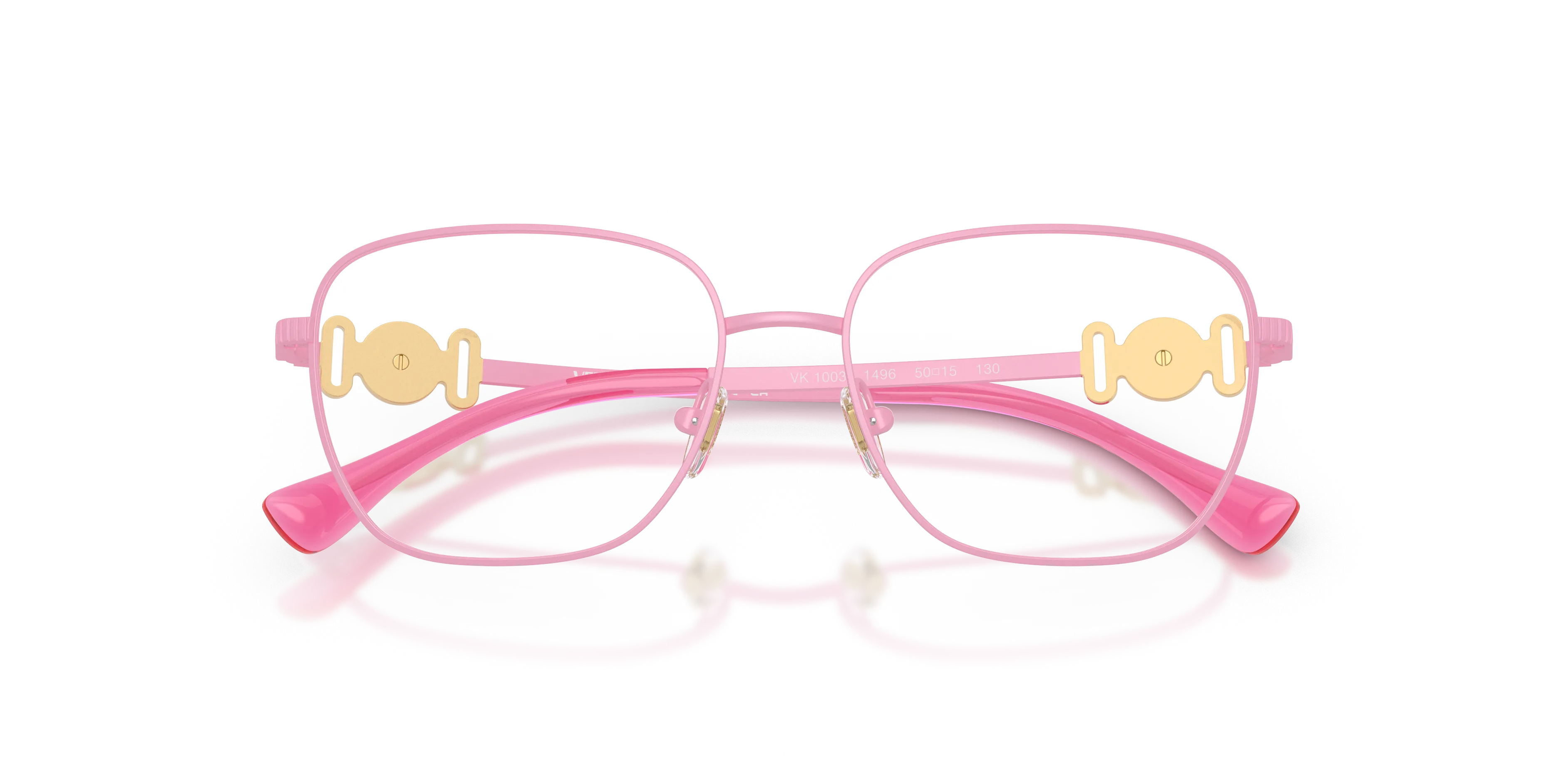 Versace VK1003 1496 Montature da vista bambino Metallo Rosa Trasparente Pantos Normale - immagine 2