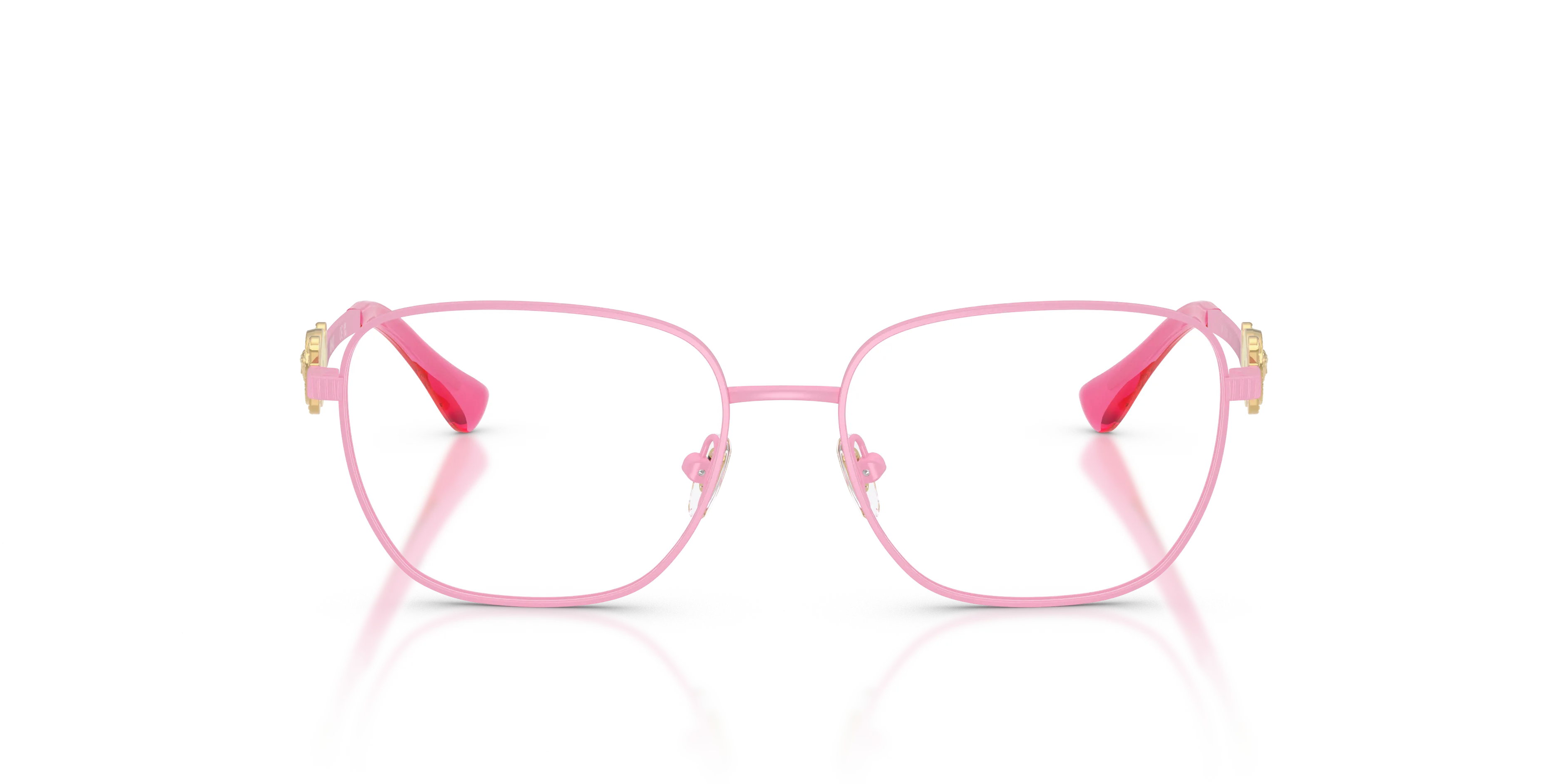 Versace VK1003 1496 Montature da vista bambino Metallo Rosa Trasparente Pantos Normale - immagine 3