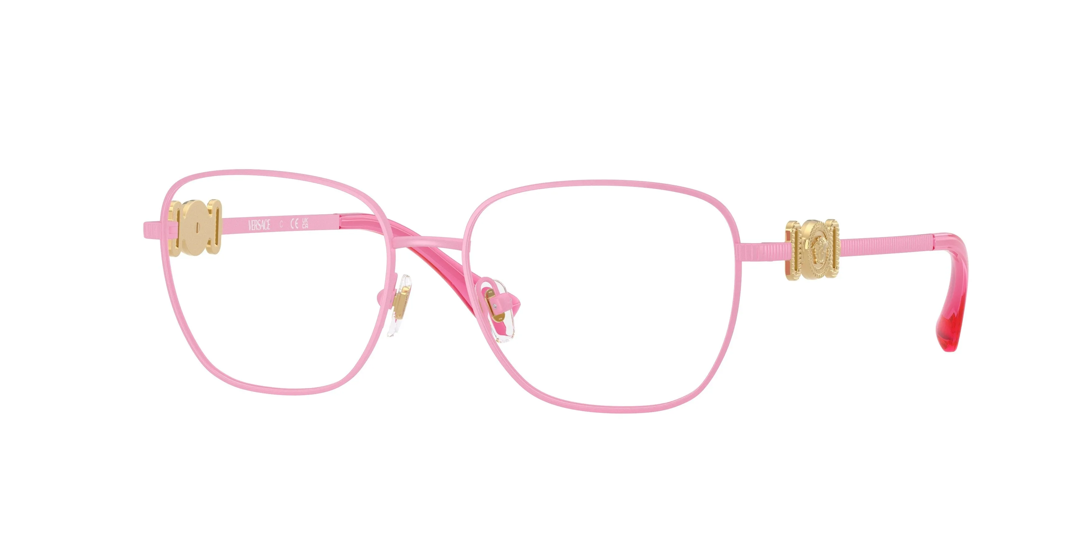 Versace VK1003 1496 Montature da vista bambino Metallo Rosa Trasparente Pantos Normale - immagine 1