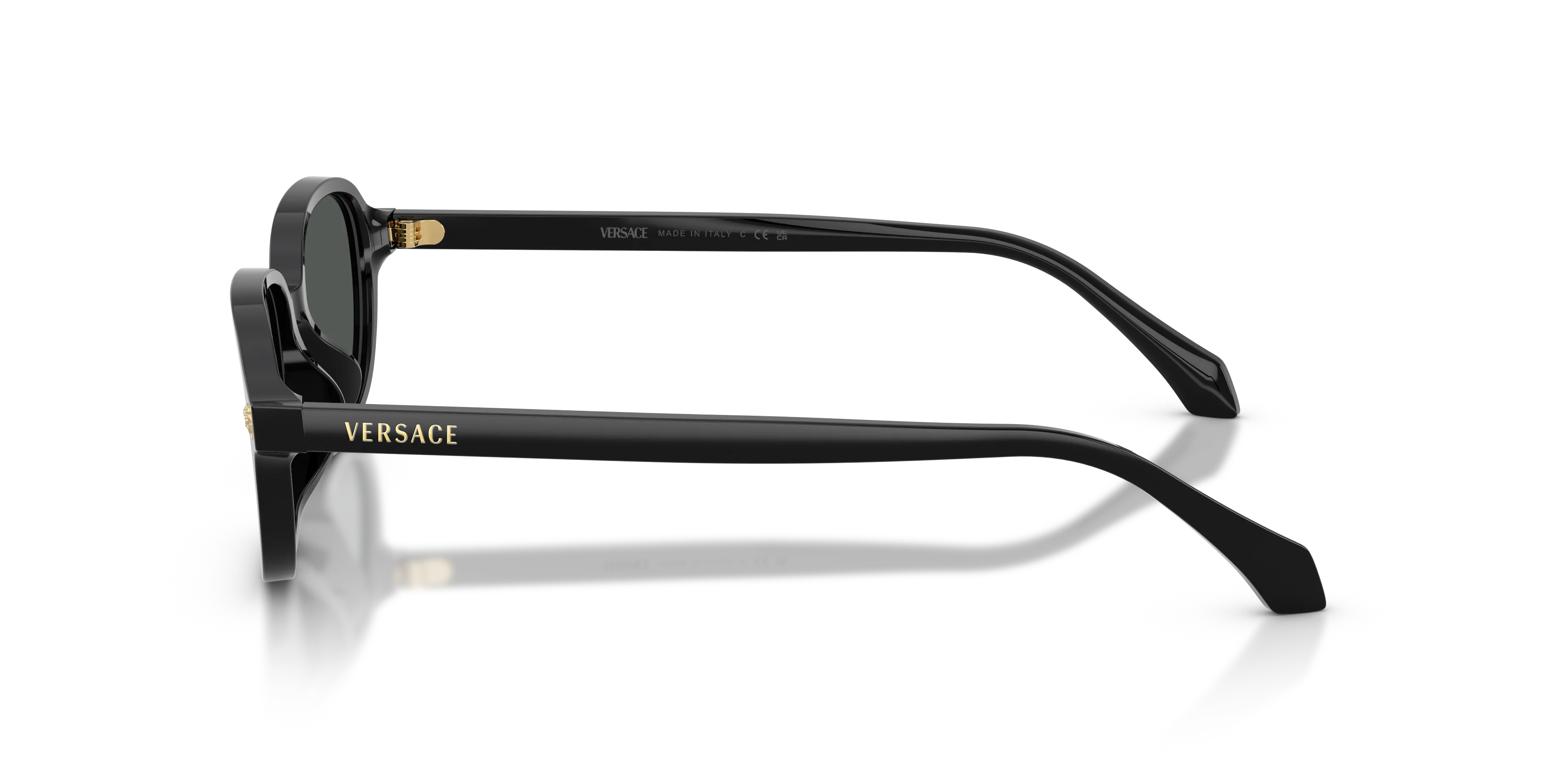 Versace VE4514D GB1/87 Occhiali da sole Acetato Nero Grigio Pillow Normale - immagine 4