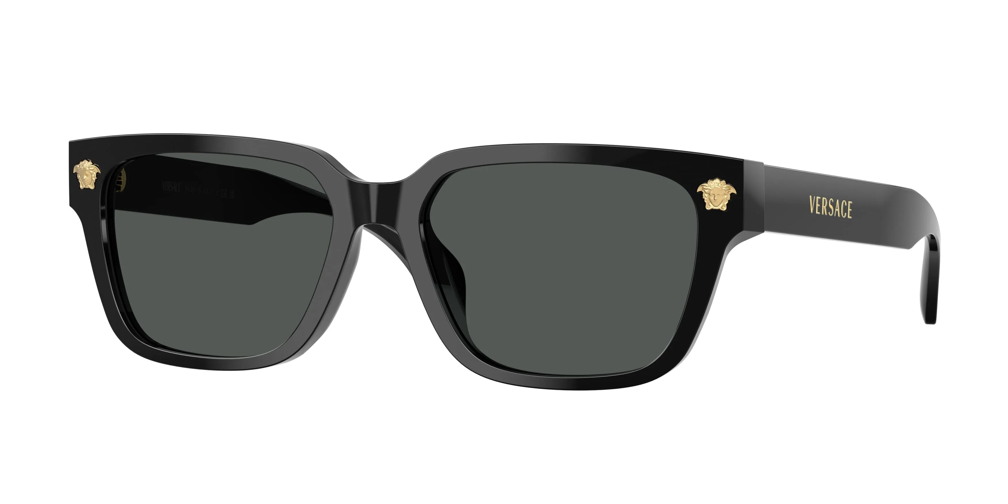 Versace VE4513D GB1/87 Occhiali da sole Acetato Nero Grigio Squadrata Normale - immagine 1