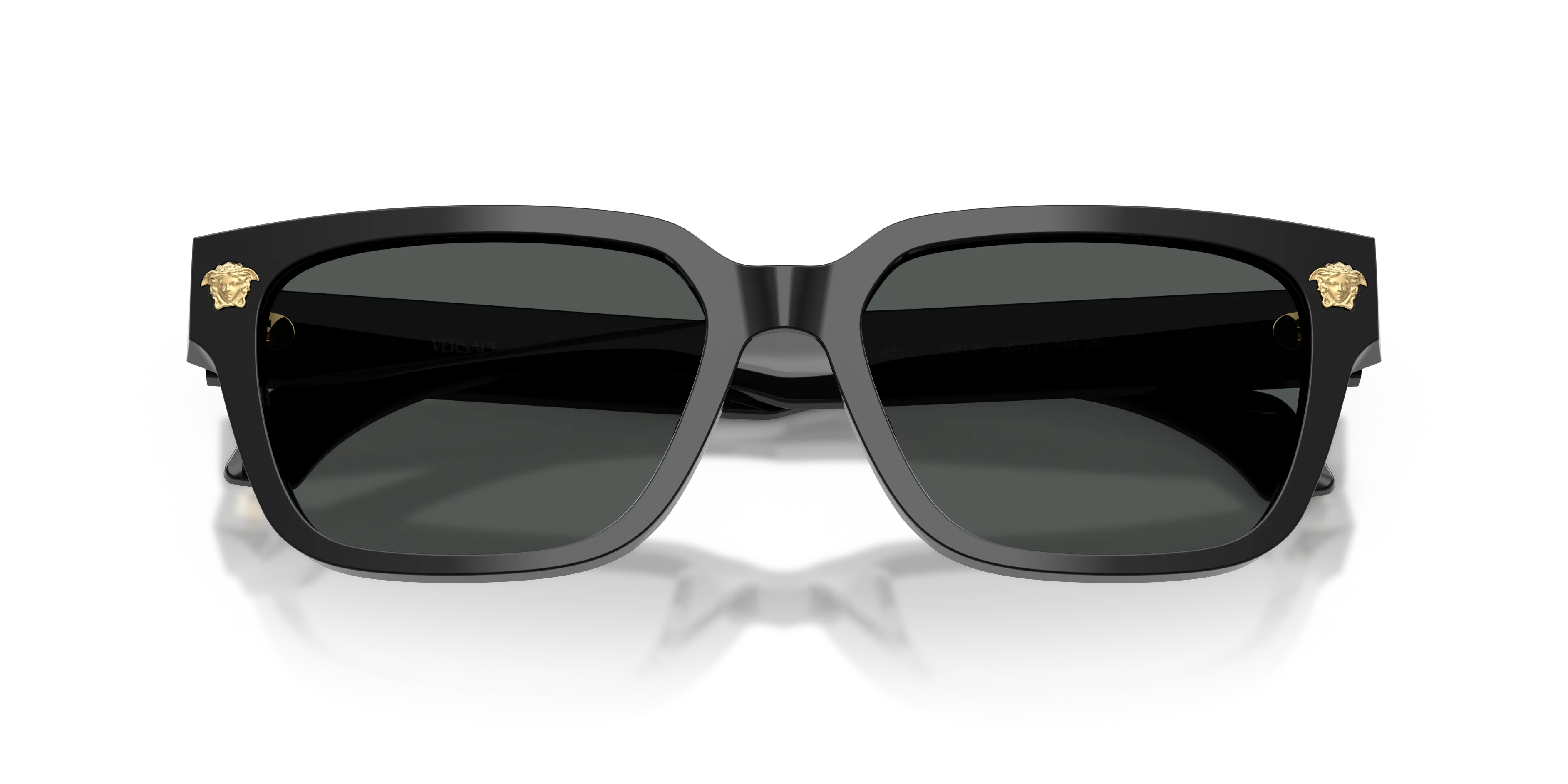 Versace VE4513D GB1/87 Occhiali da sole Acetato Nero Grigio Squadrata Normale - immagine 2