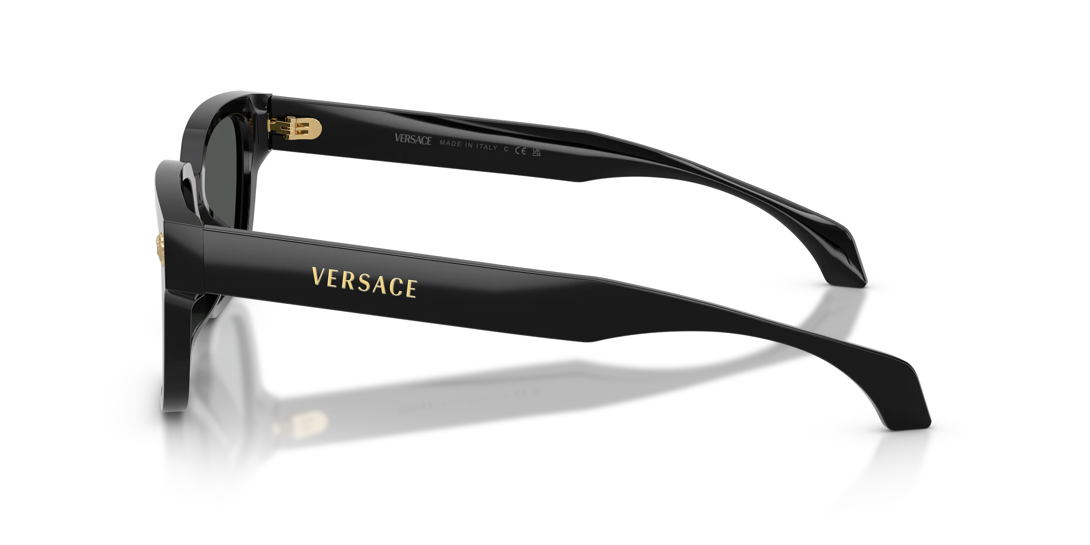 Versace VE4513D GB1/87 Occhiali da sole Acetato Nero Grigio Squadrata Normale - immagine 4