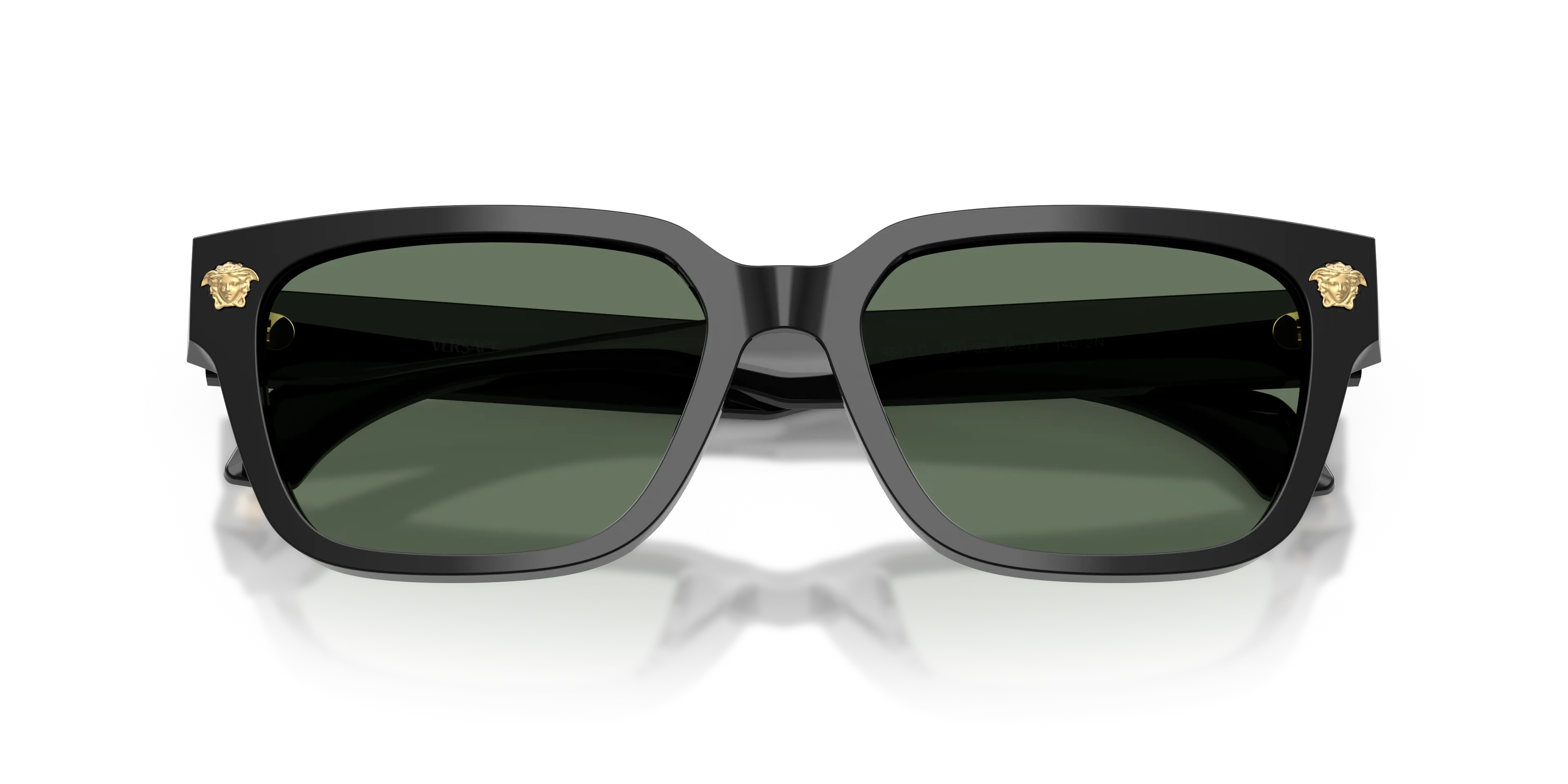 Versace VE4513D GB1/82 Occhiali da sole Acetato Nero Verde Squadrata Normale - immagine 2