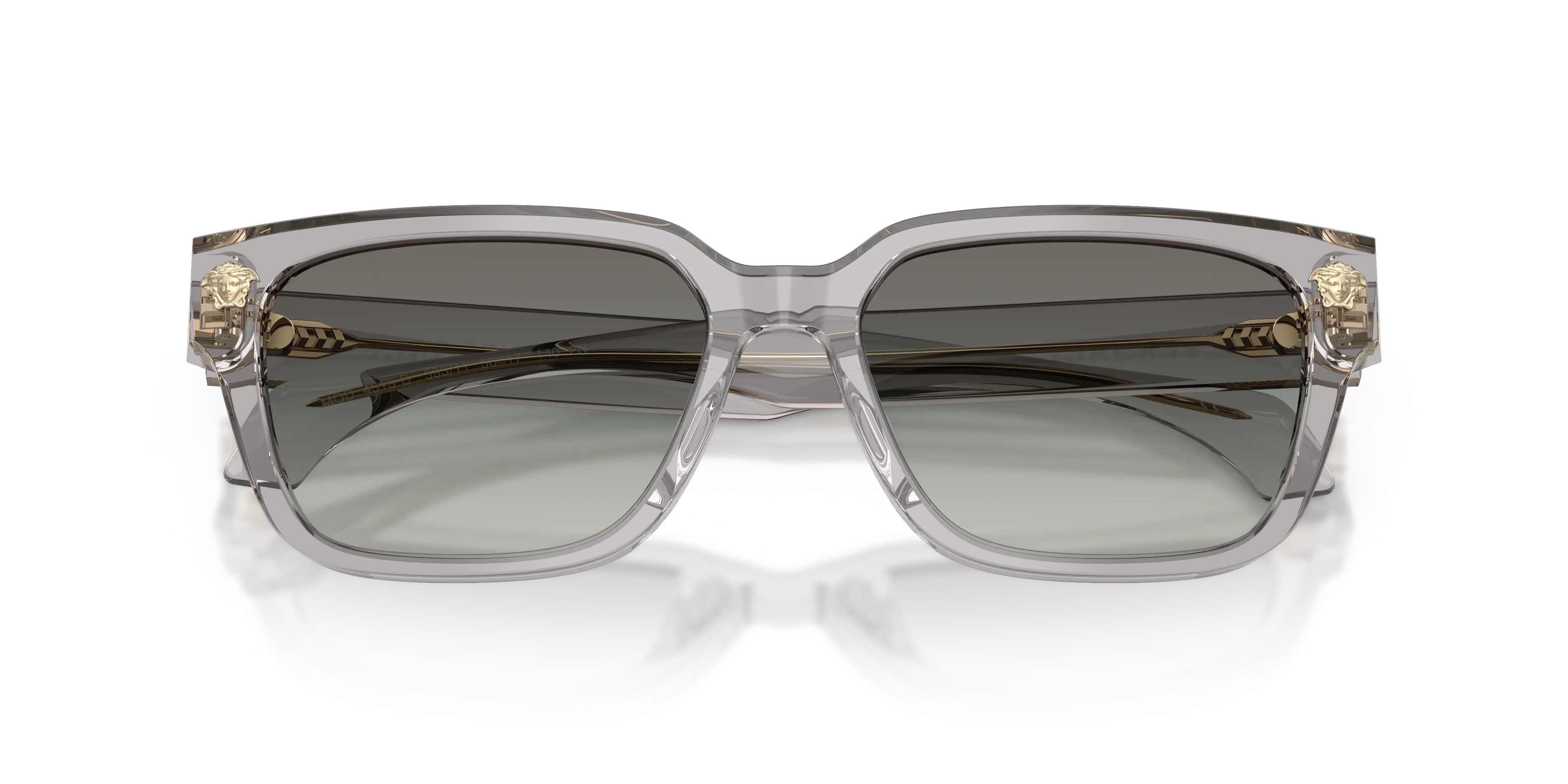 Versace VE4513D 593/11 Occhiali da sole Acetato Grigio Grigio Squadrata Normale Sfumato - immagine 2