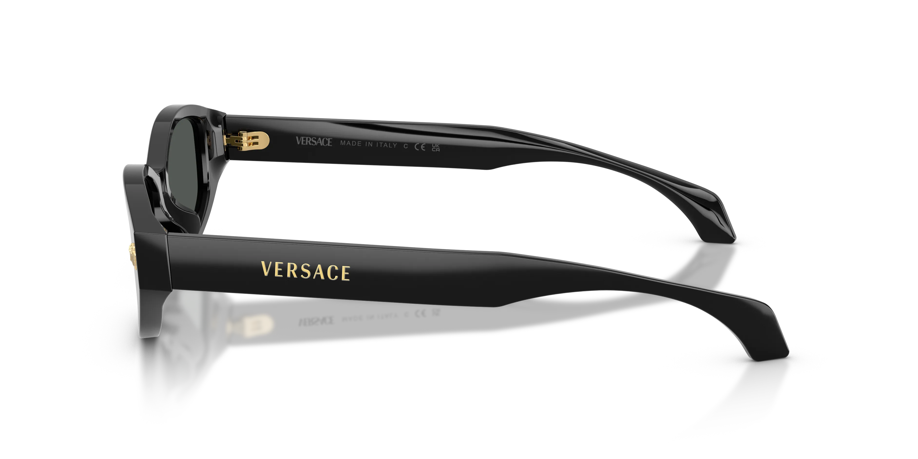 Versace VE4512D GB1/87 Occhiali da sole Acetato Nero Grigio Cat Eye Normale - immagine 4