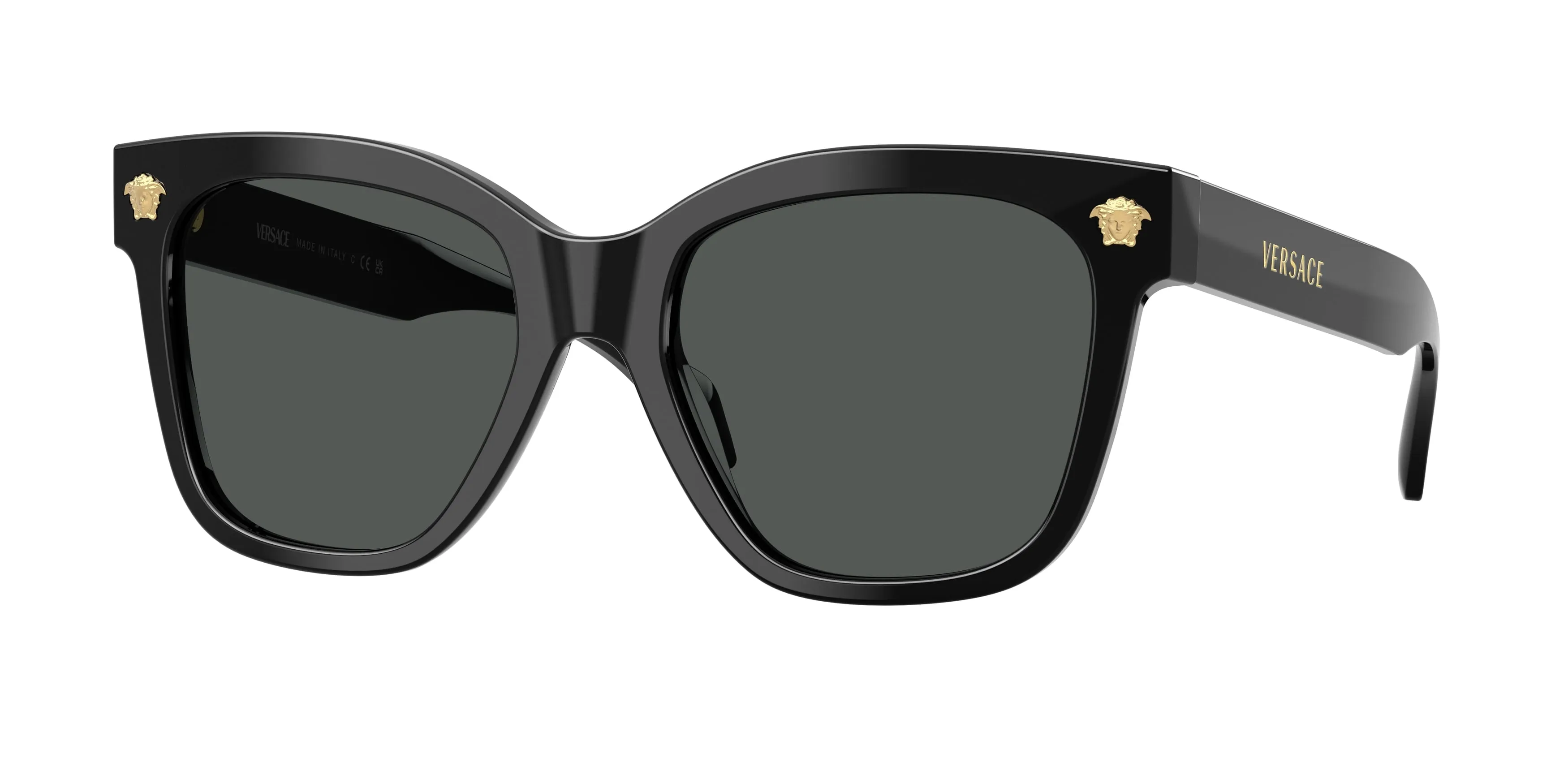 Versace VE4511 GB1/87 Occhiali da sole Acetato Nero Grigio Squadrata Normale - immagine 1