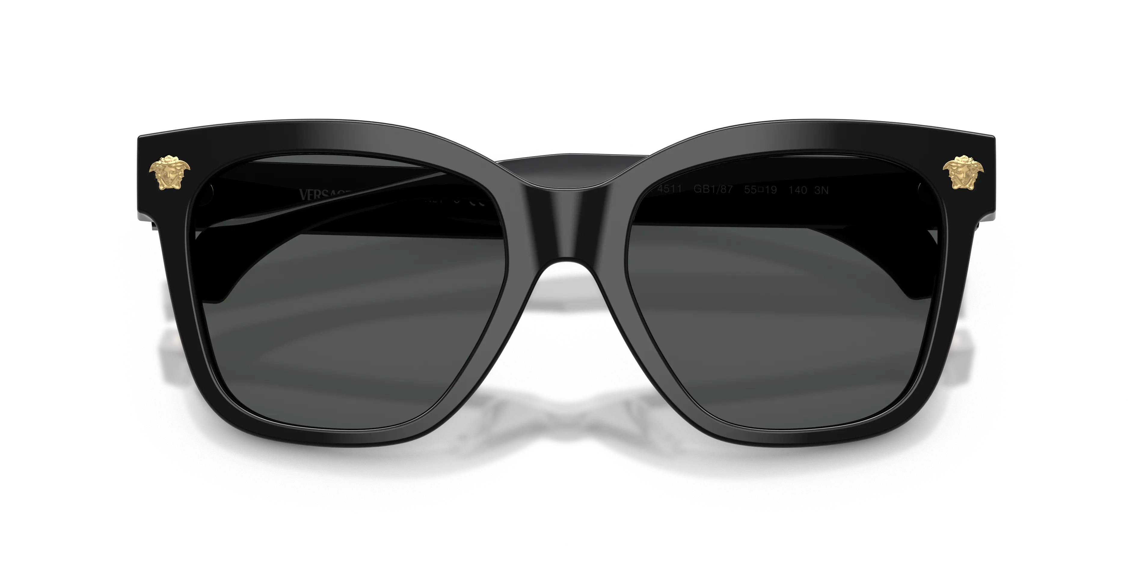 Versace VE4511 GB1/87 Occhiali da sole Acetato Nero Grigio Squadrata Normale - immagine 2