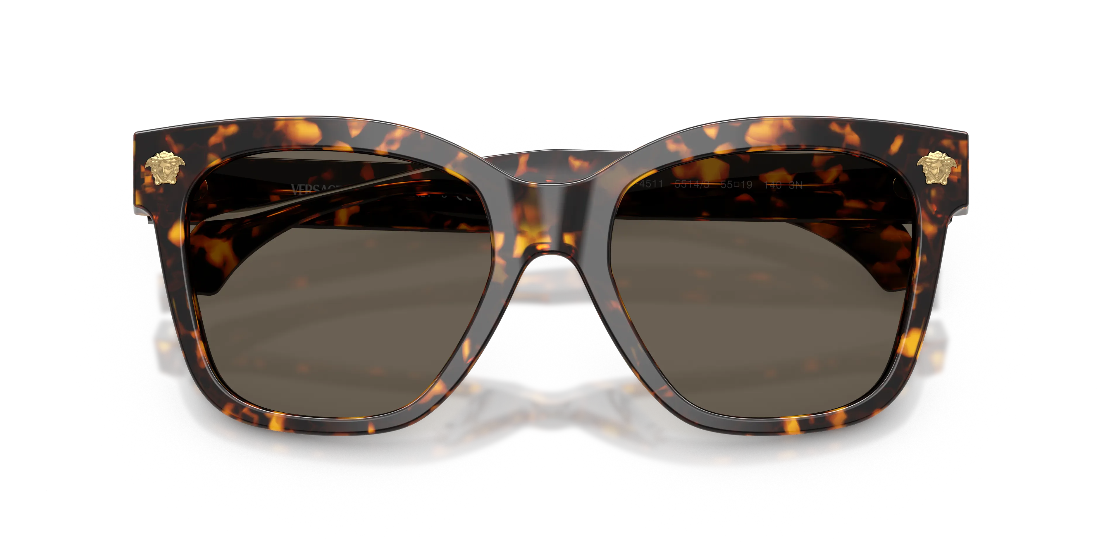Versace VE4511 5514/3 Occhiali da sole Acetato Tartaruga Marrone Squadrata Normale - immagine 2