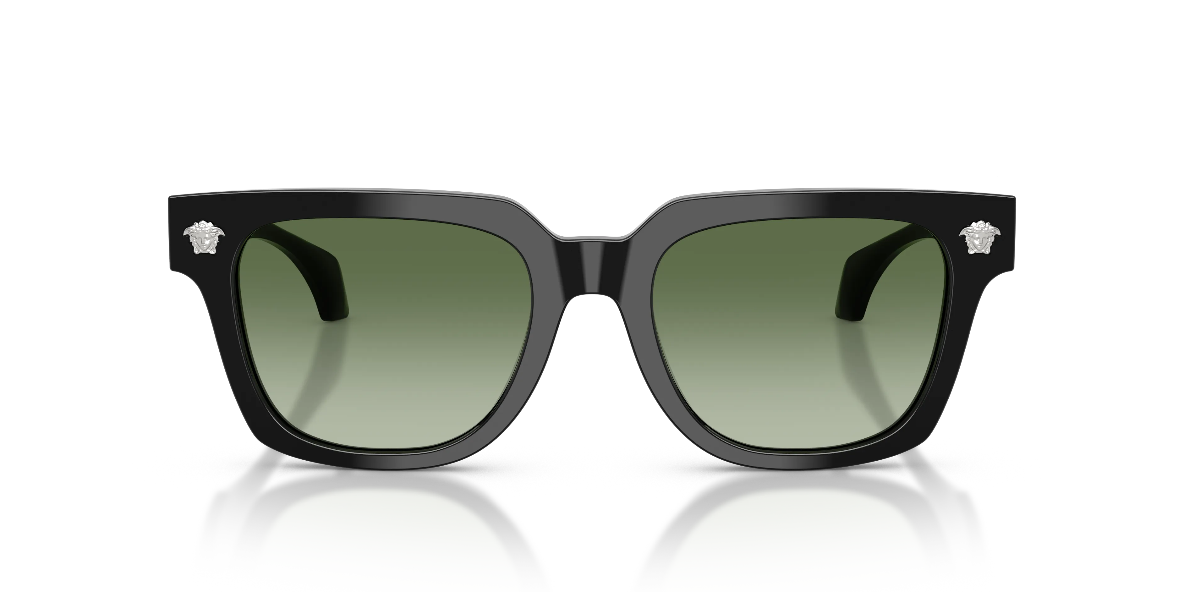Versace VE4510U GB1/8E Occhiali da sole Acetato Nero Verde Squadrata Normale Sfumato - immagine 3