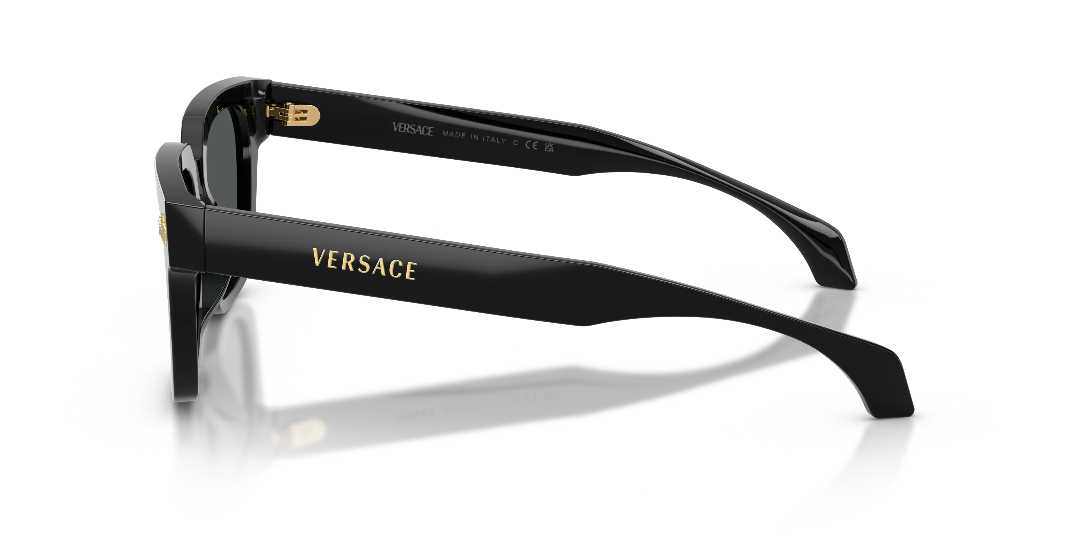 Versace VE4510U GB1/87 Occhiali da sole Acetato Nero Grigio Squadrata Normale - immagine 4