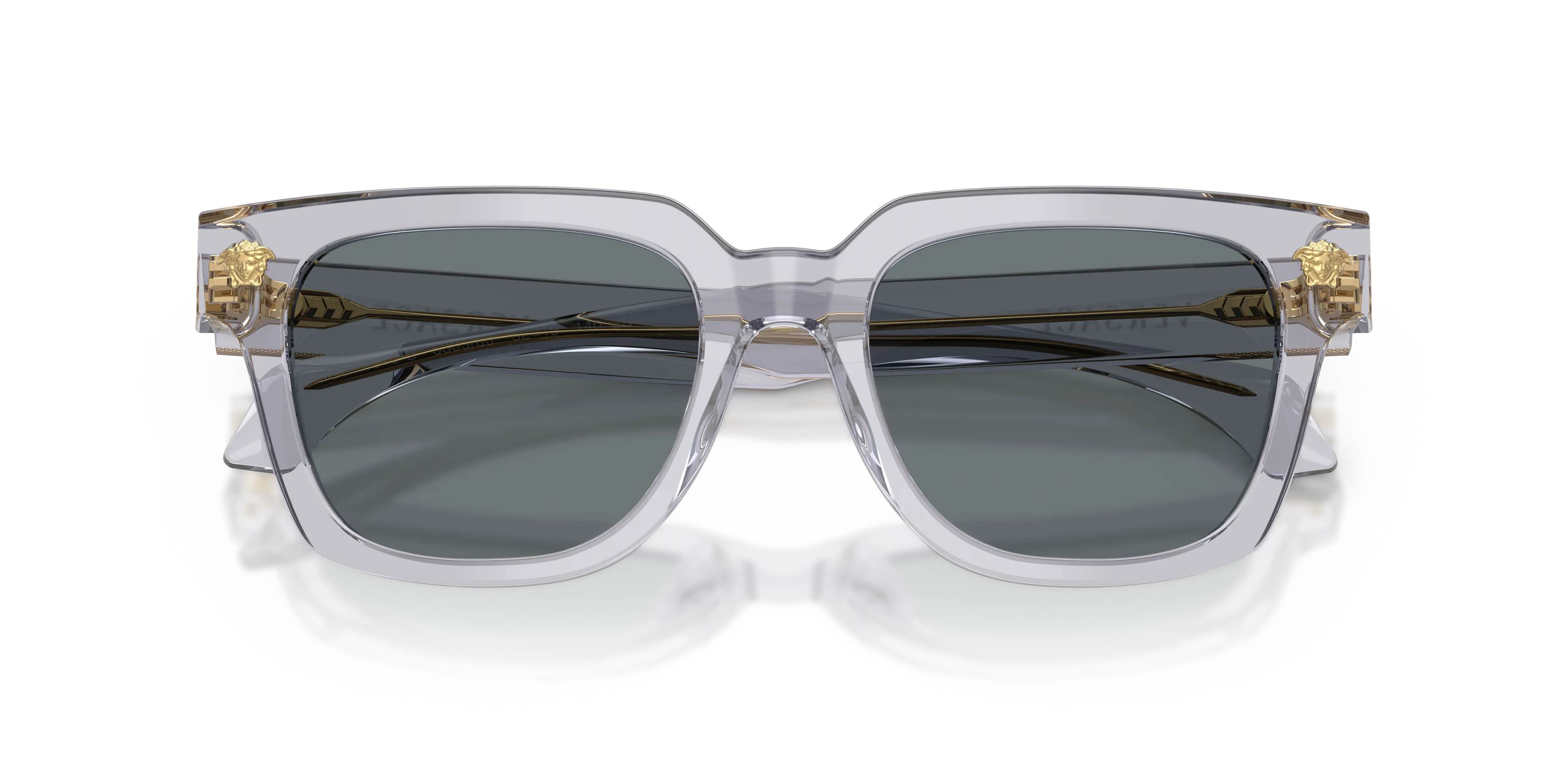 Versace VE4510U 530580 Occhiali da sole Acetato Grigio Blu Squadrata Normale - immagine 2