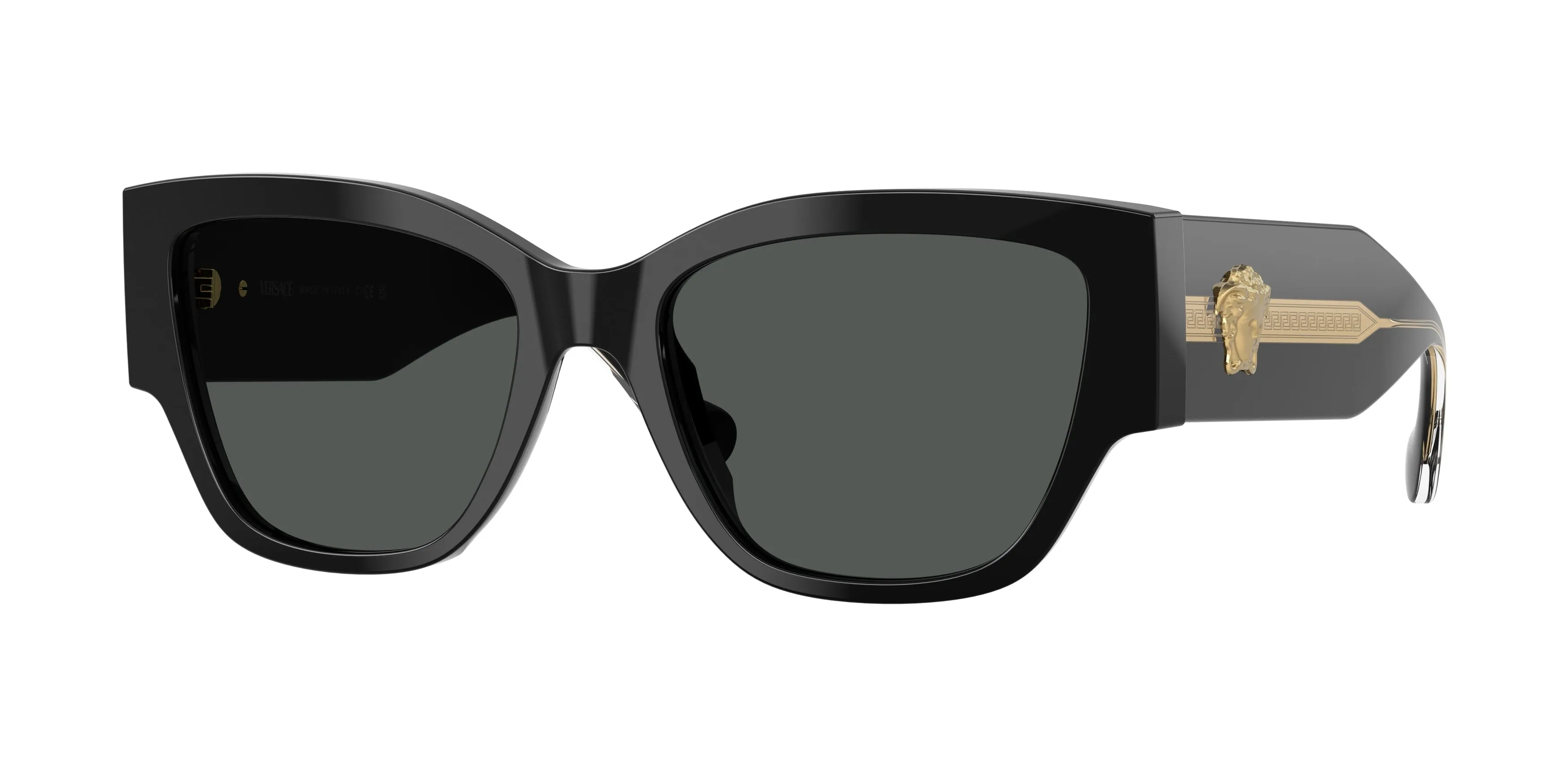 Versace VE4509U GB1/87 Occhiali da sole Acetato Nero Grigio Cat Eye Normale - immagine 1