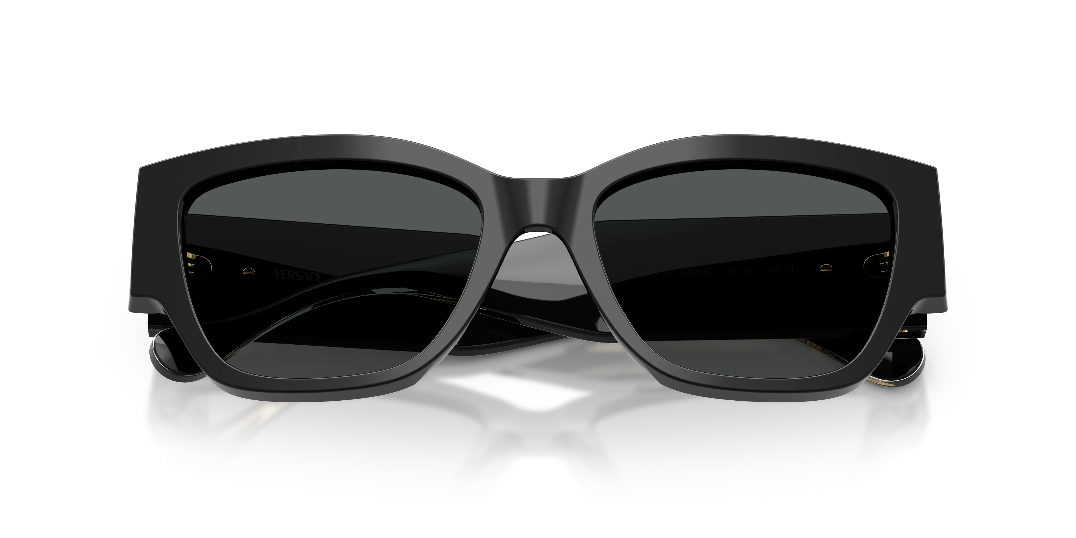 Versace VE4509U GB1/87 Occhiali da sole Acetato Nero Grigio Cat Eye Normale - immagine 2