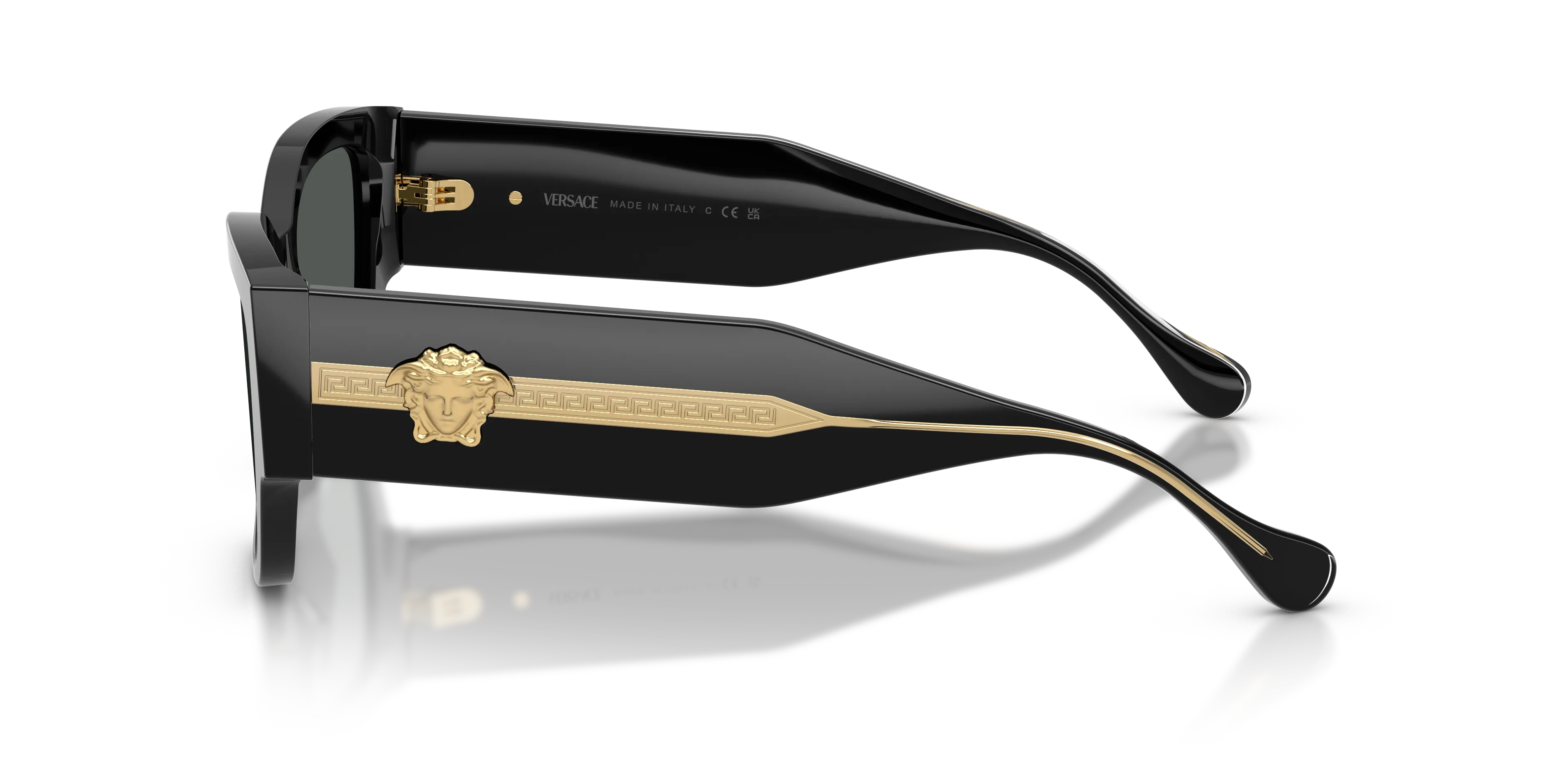 Versace VE4509U GB1/87 Occhiali da sole Acetato Nero Grigio Cat Eye Normale - immagine 4