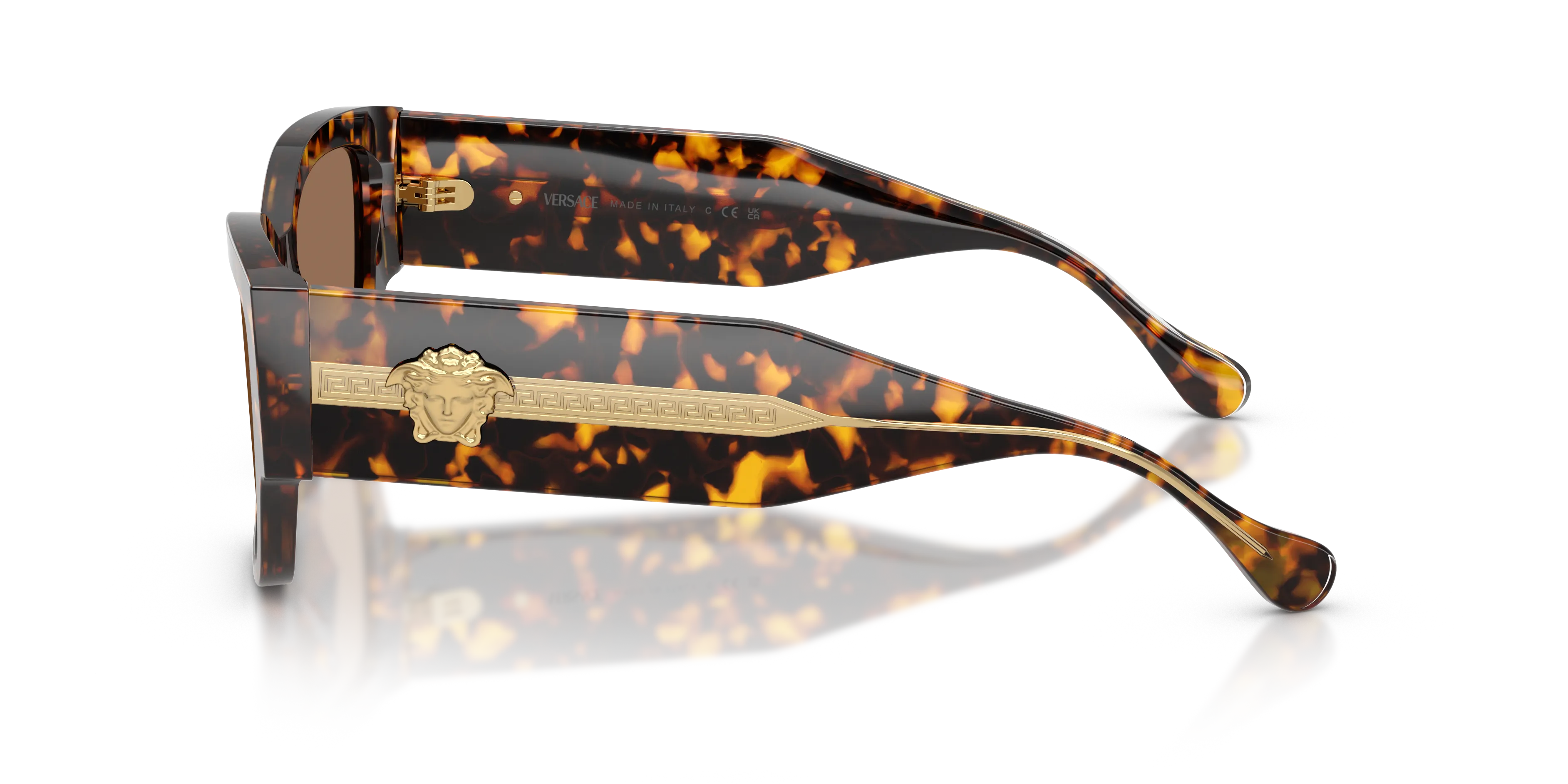 Versace VE4509U 551473 Occhiali da sole Acetato Tartaruga Marrone Cat Eye Normale - immagine 4