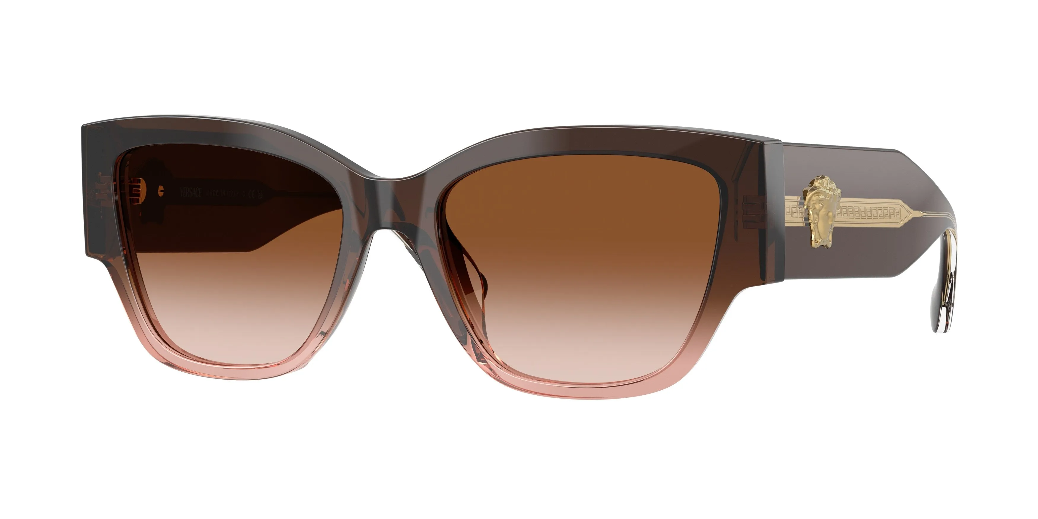 Versace VE4509U 533213 Occhiali da sole Acetato Marrone Marrone Cat Eye Normale Sfumato - immagine 1