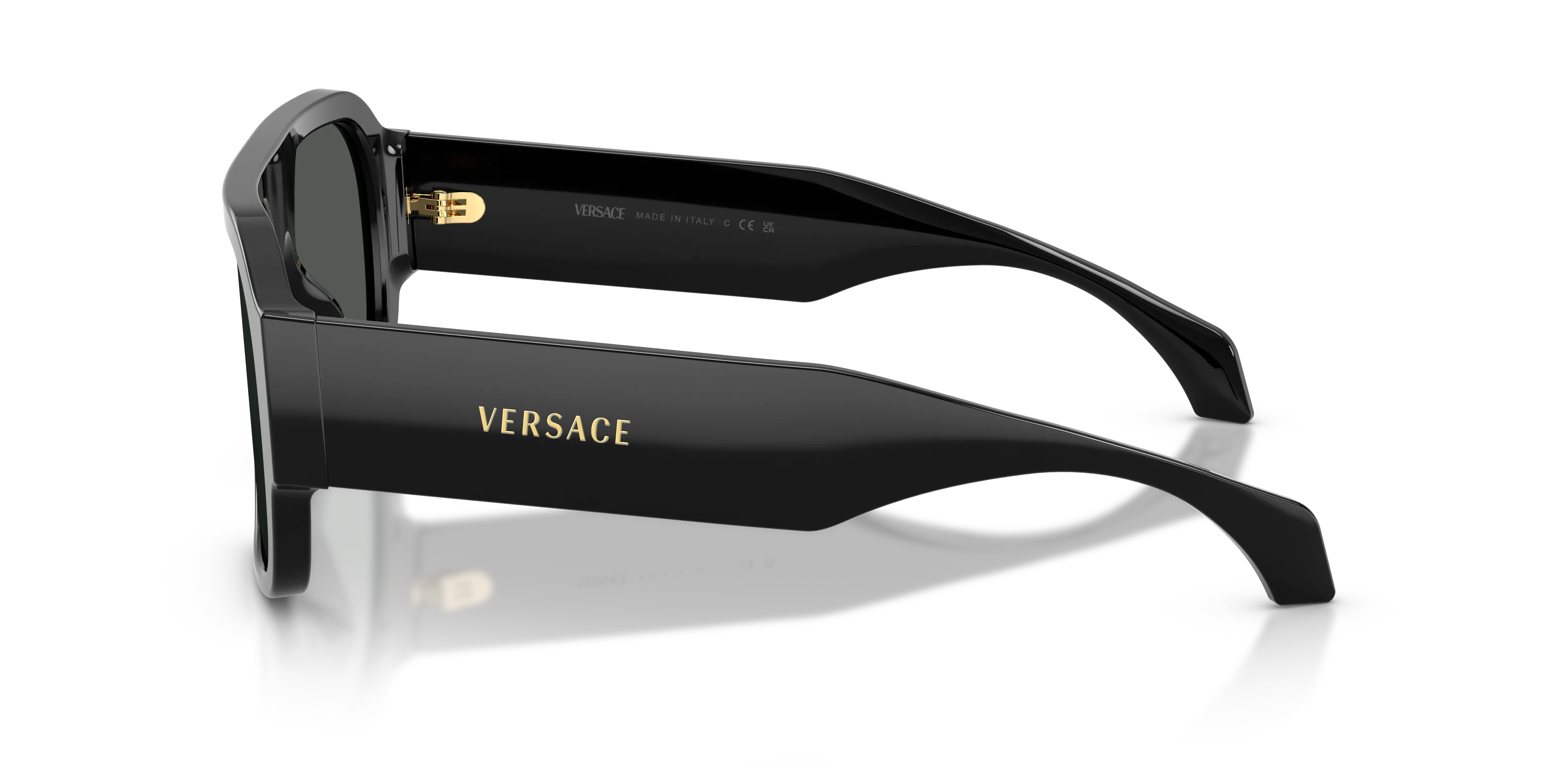 Versace VE4508U GB1/87 Occhiali da sole Acetato Nero Grigio Squadrata Normale - immagine 4