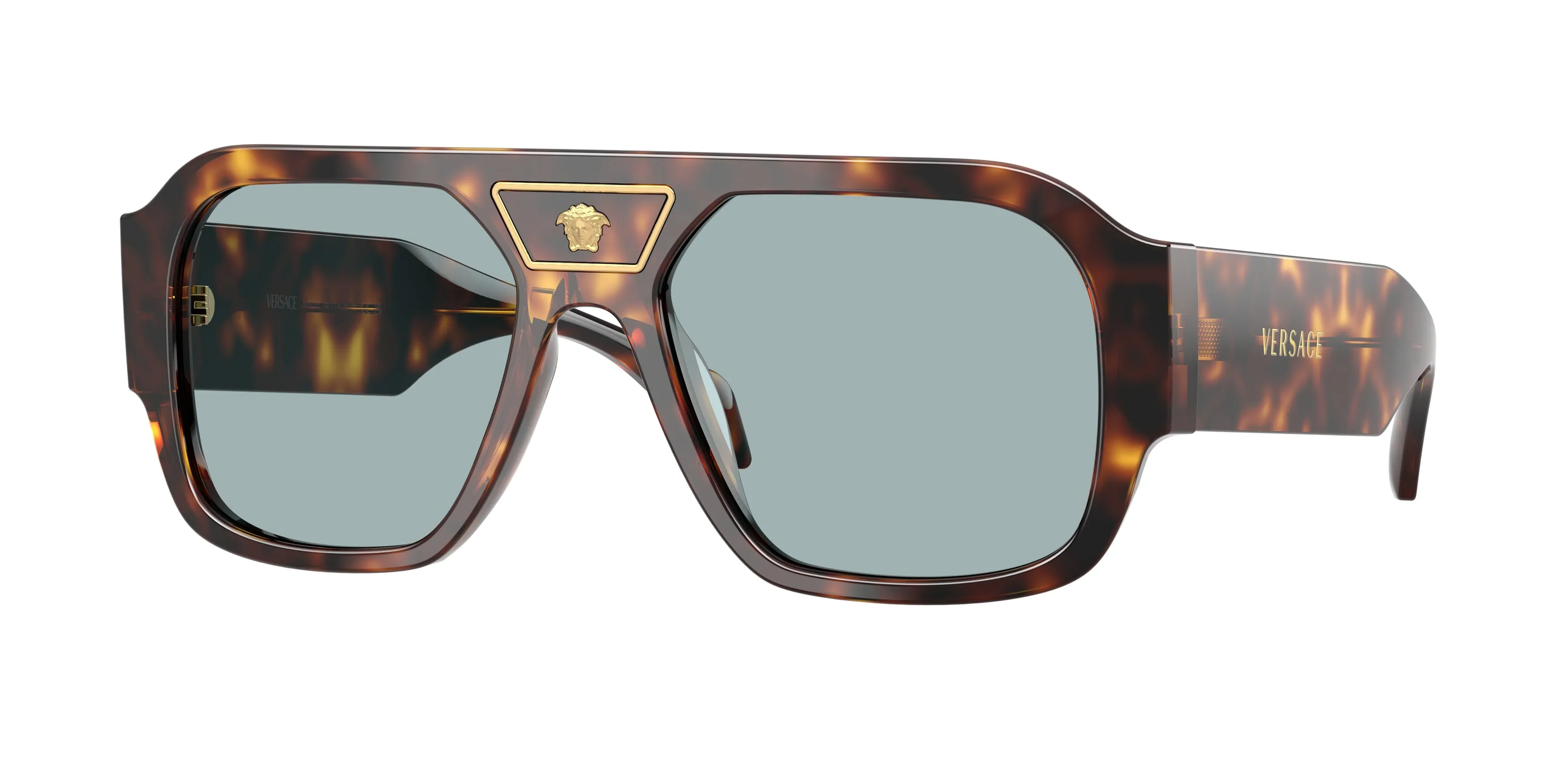 Versace VE4508U 553780 Occhiali da sole Acetato Tartaruga Blu Squadrata Normale - immagine 1