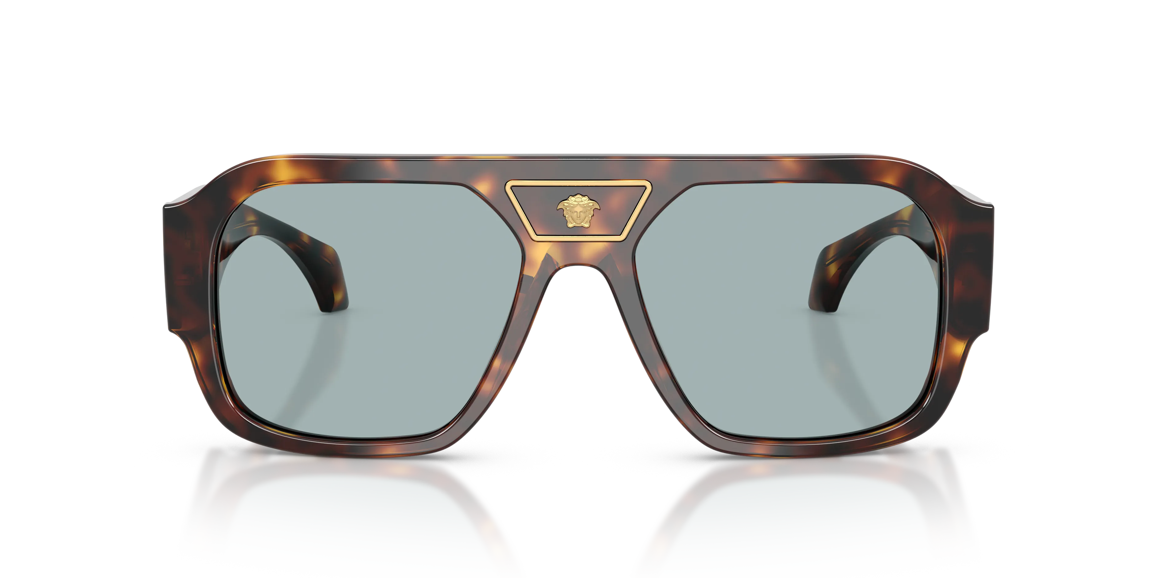 Versace VE4508U 553780 Occhiali da sole Acetato Tartaruga Blu Squadrata Normale - immagine 3