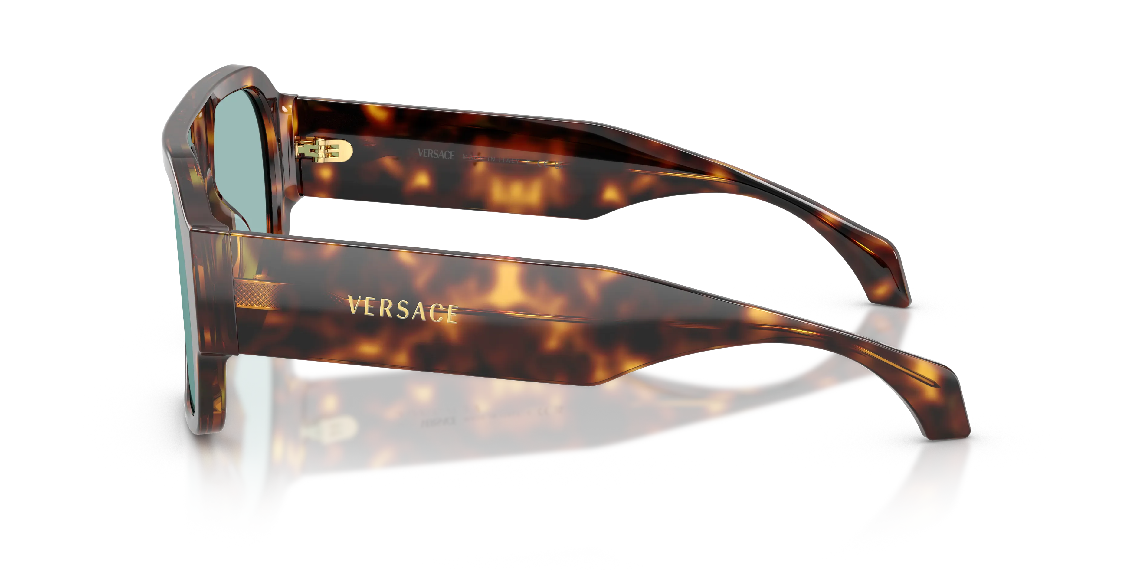 Versace VE4508U 553780 Occhiali da sole Acetato Tartaruga Blu Squadrata Normale - immagine 4
