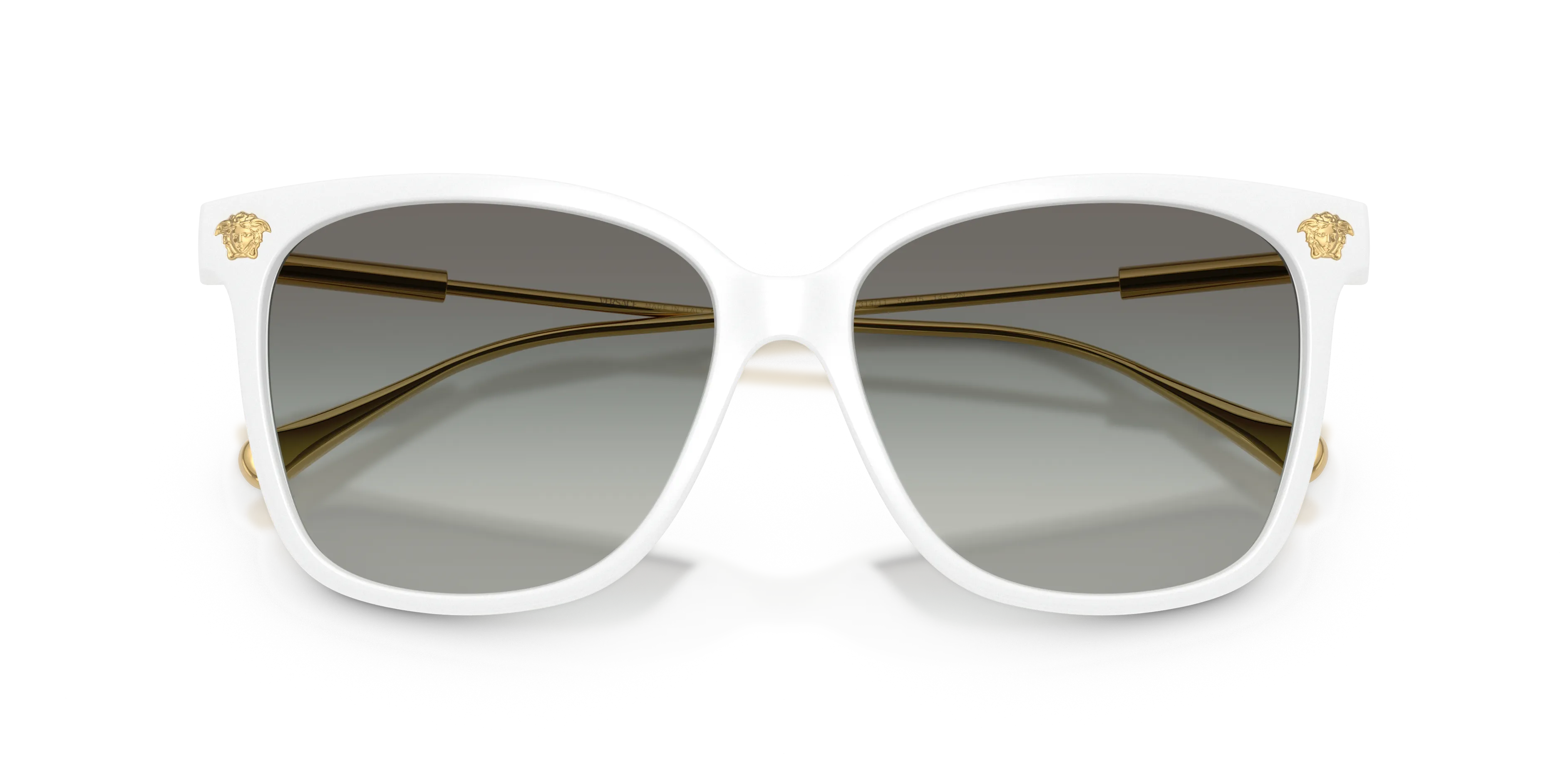 Versace VE4507U 314/11 Occhiali da sole Iniettato Bianco Grigio Squadrata Normale Sfumato - immagine 2