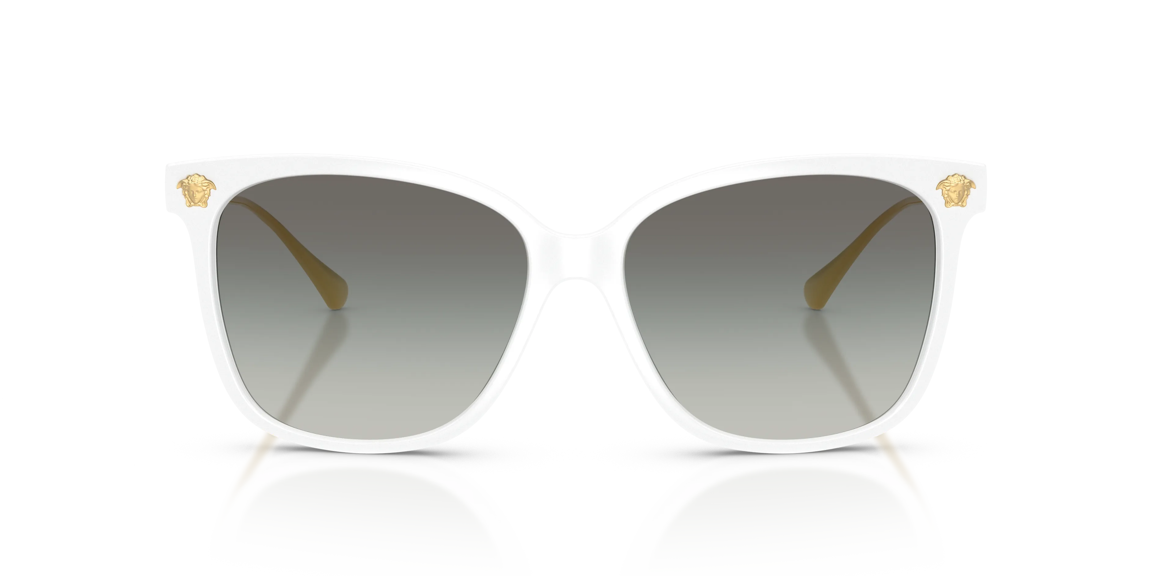 Versace VE4507U 314/11 Occhiali da sole Iniettato Bianco Grigio Squadrata Normale Sfumato - immagine 3