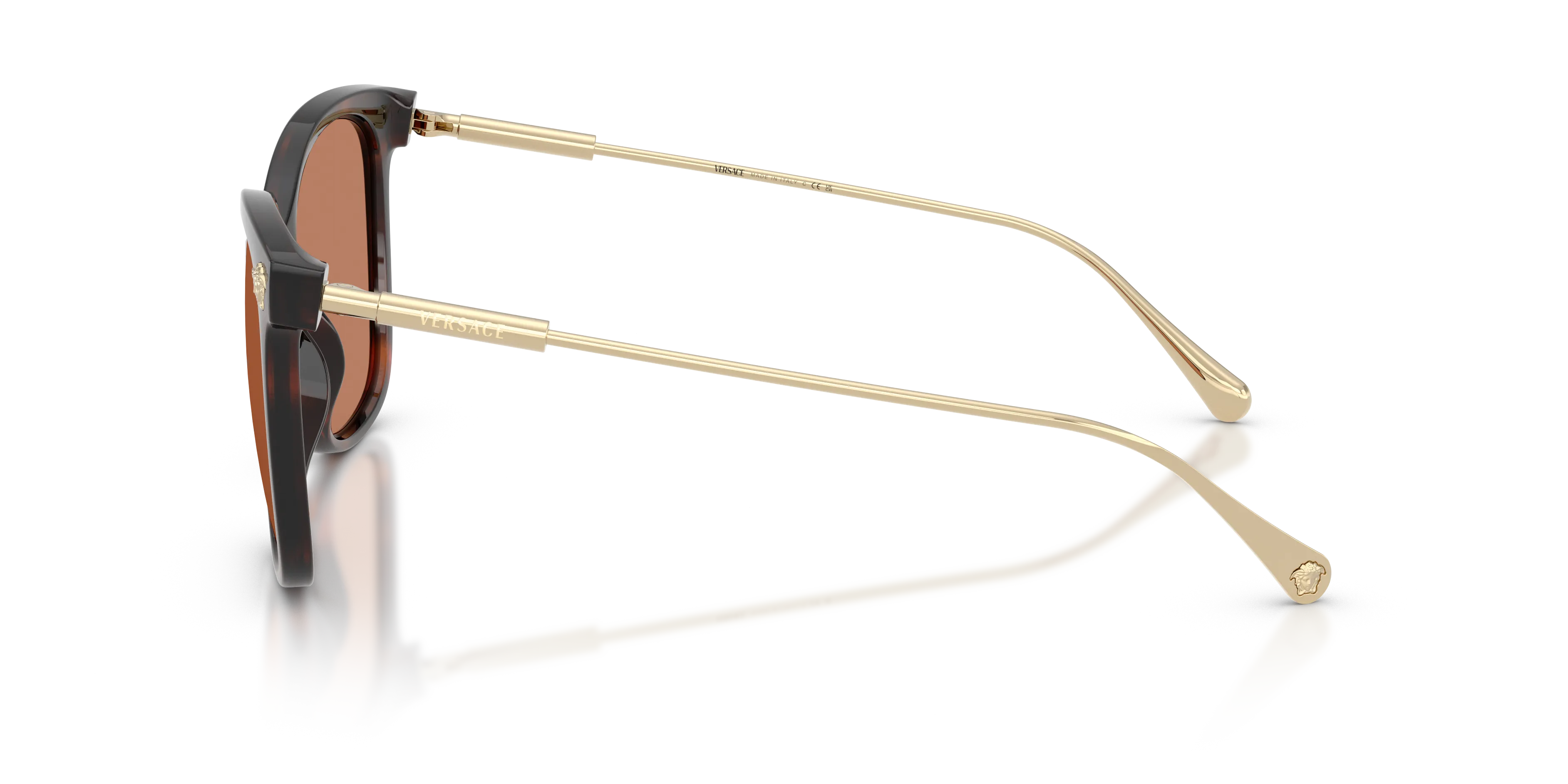 Versace VE4507U 108/73 Occhiali da sole Iniettato Tartaruga Marrone Squadrata Normale - immagine 4