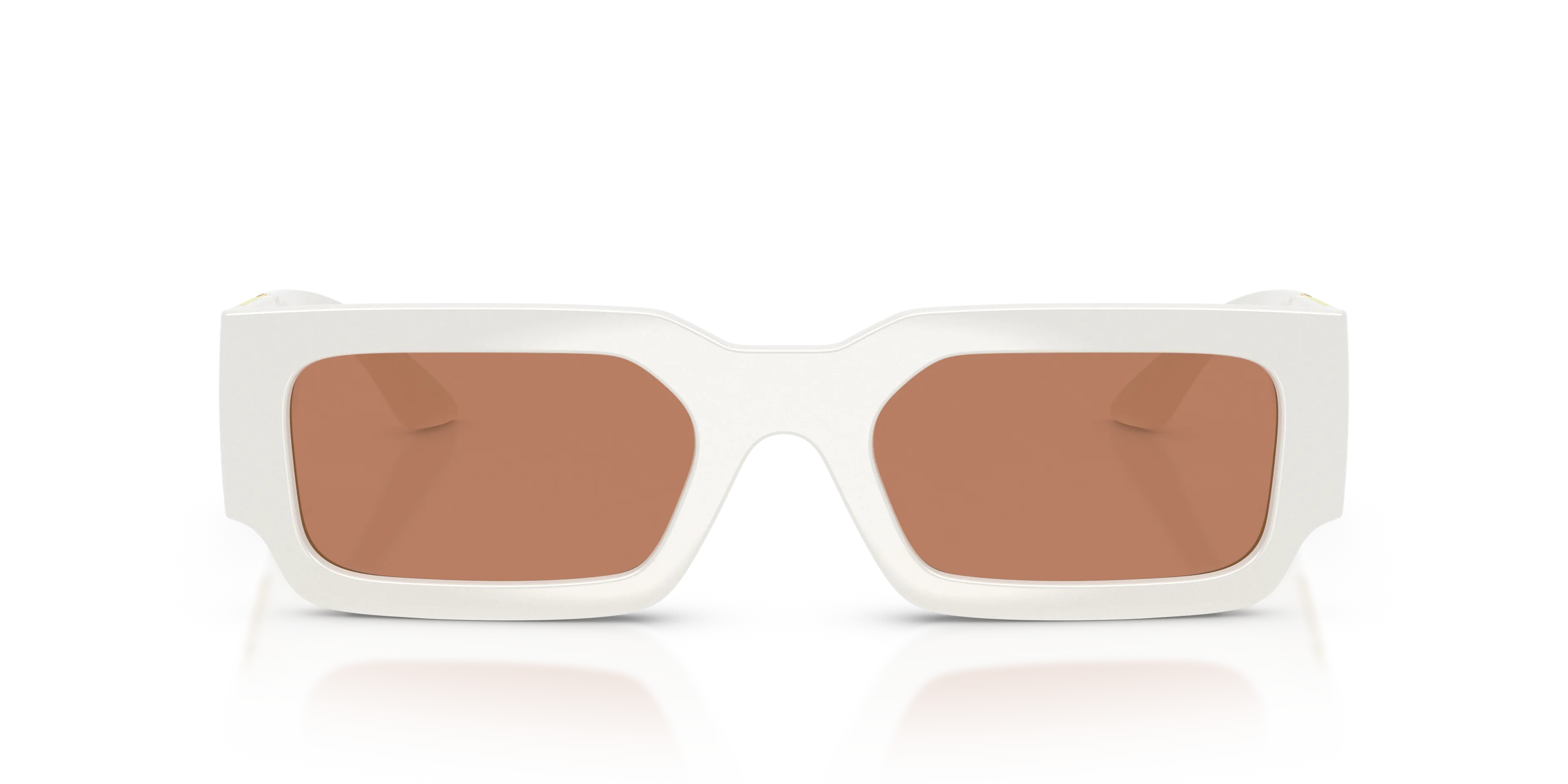 Versace VE4506U 554473 Occhiali da sole Iniettato Bianco Marrone Squadrata Normale - immagine 3