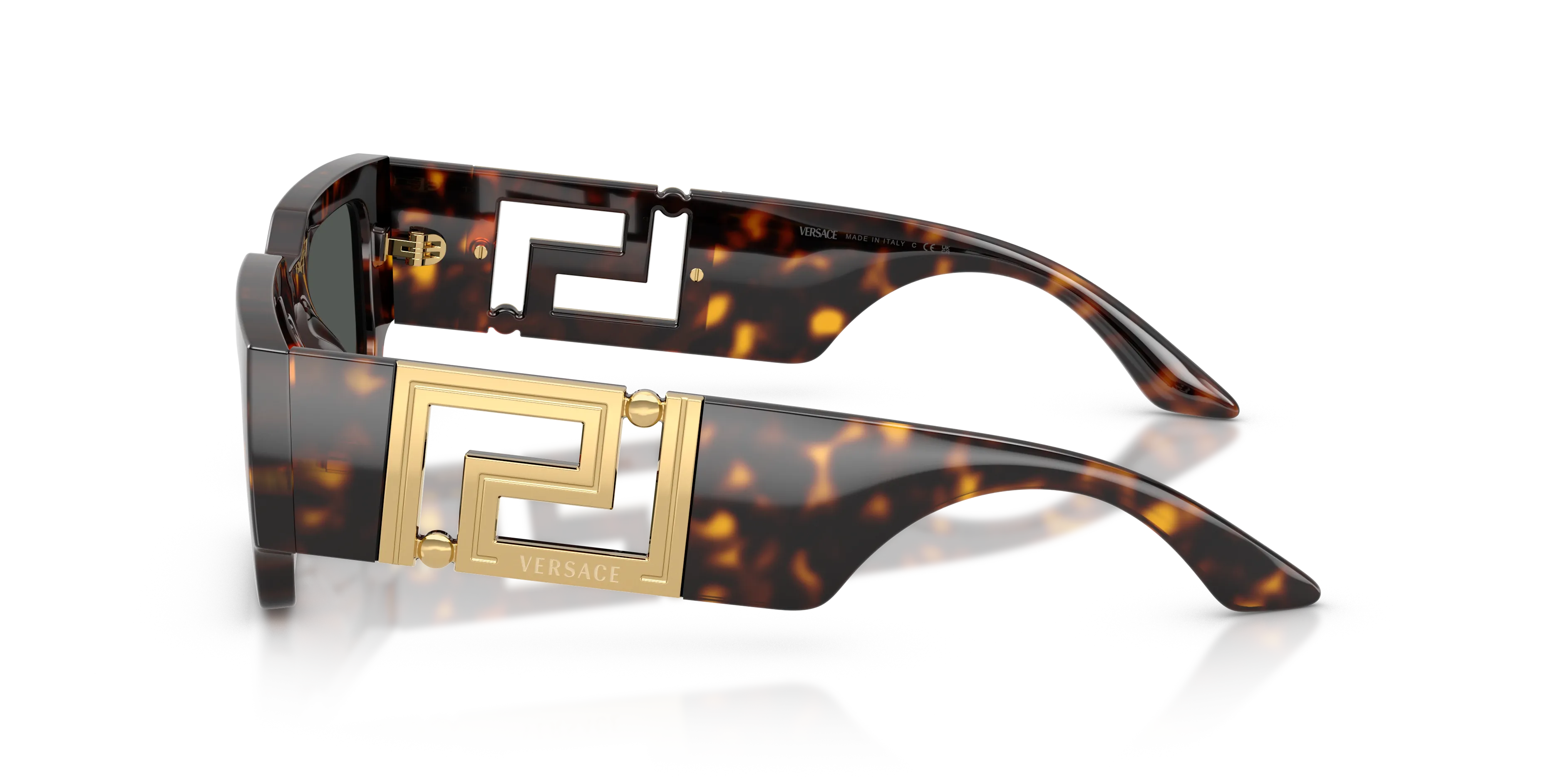 Versace VE4506U 108/87 Occhiali da sole Iniettato Tartaruga Grigio Squadrata Normale - immagine 4