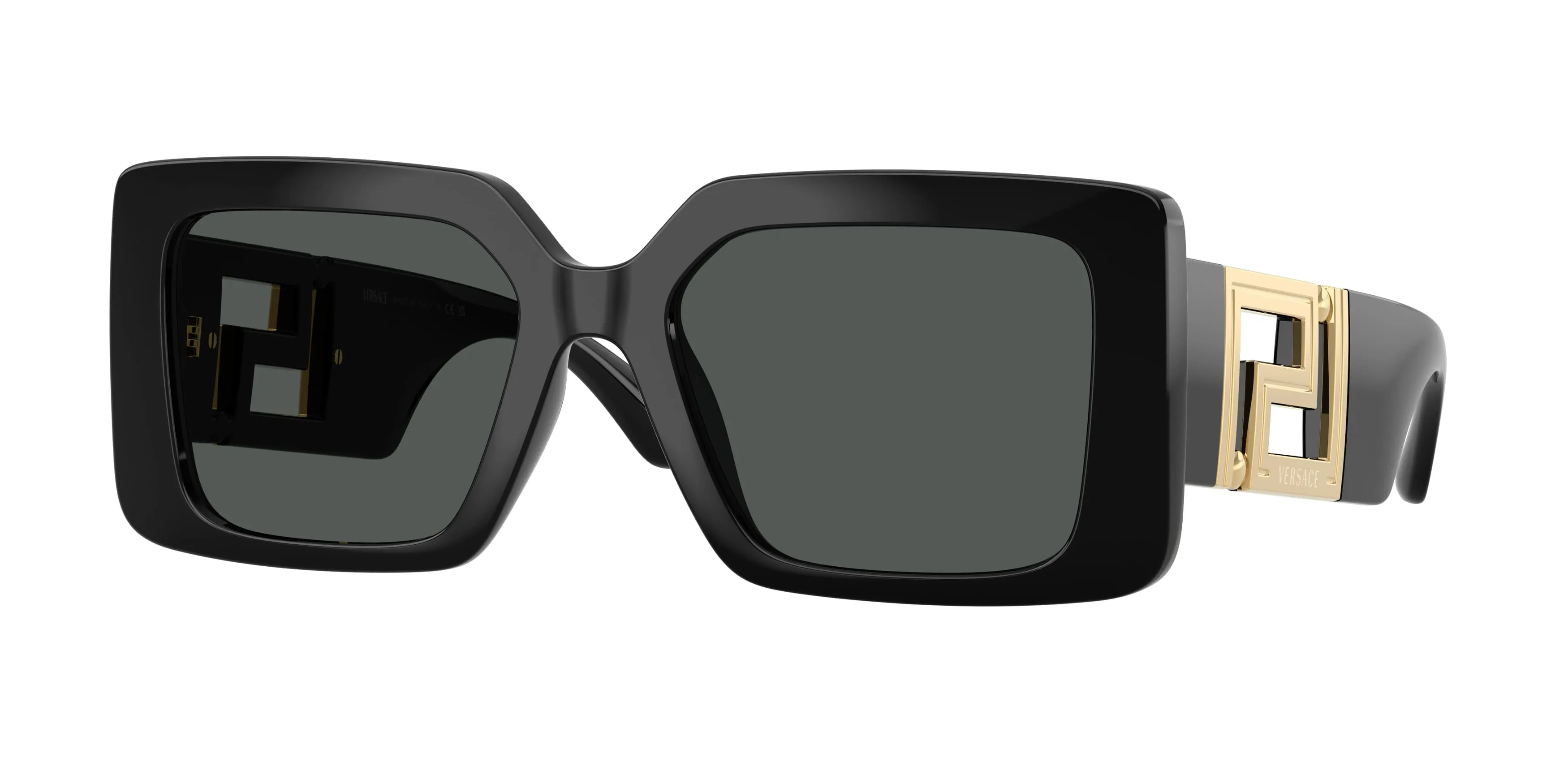 Versace VE4505U GB1/87 Occhiali da sole Iniettato Nero Grigio Squadrata Normale - immagine 1