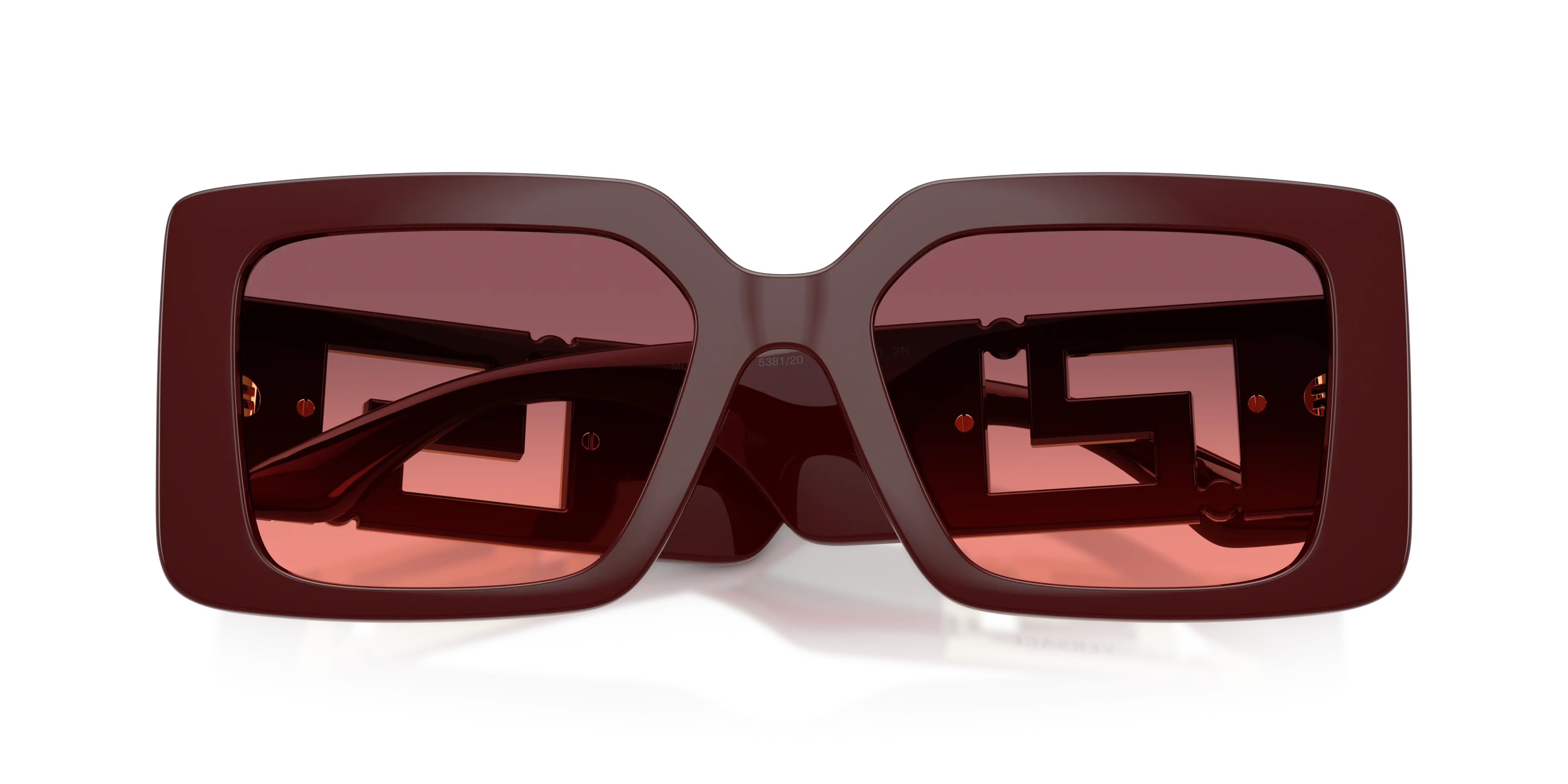 Versace VE4505U 538120 Occhiali da sole Iniettato Viola Rosa Squadrata Normale Sfumato - immagine 2