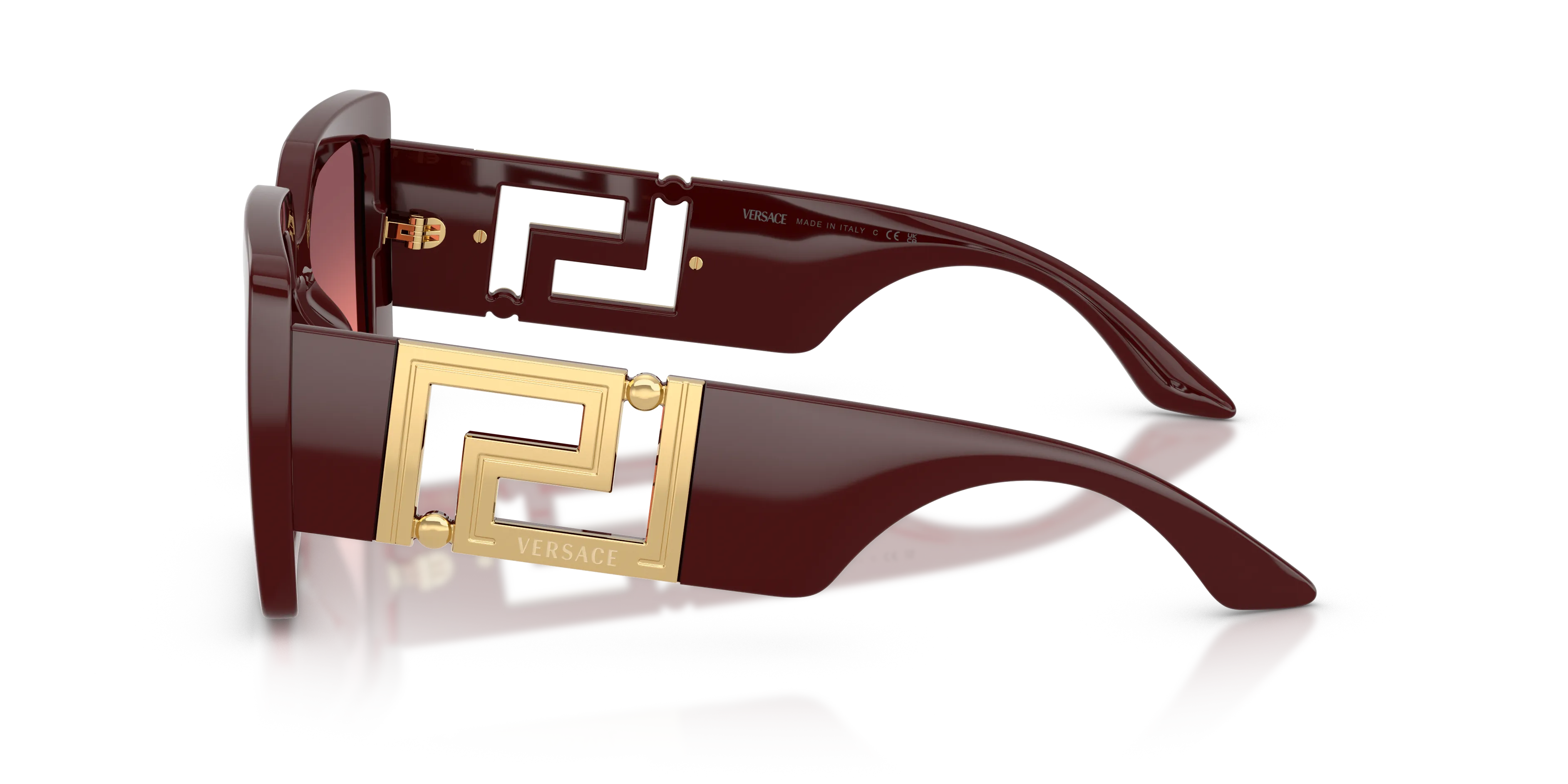 Versace VE4505U 538120 Occhiali da sole Iniettato Viola Rosa Squadrata Normale Sfumato - immagine 4