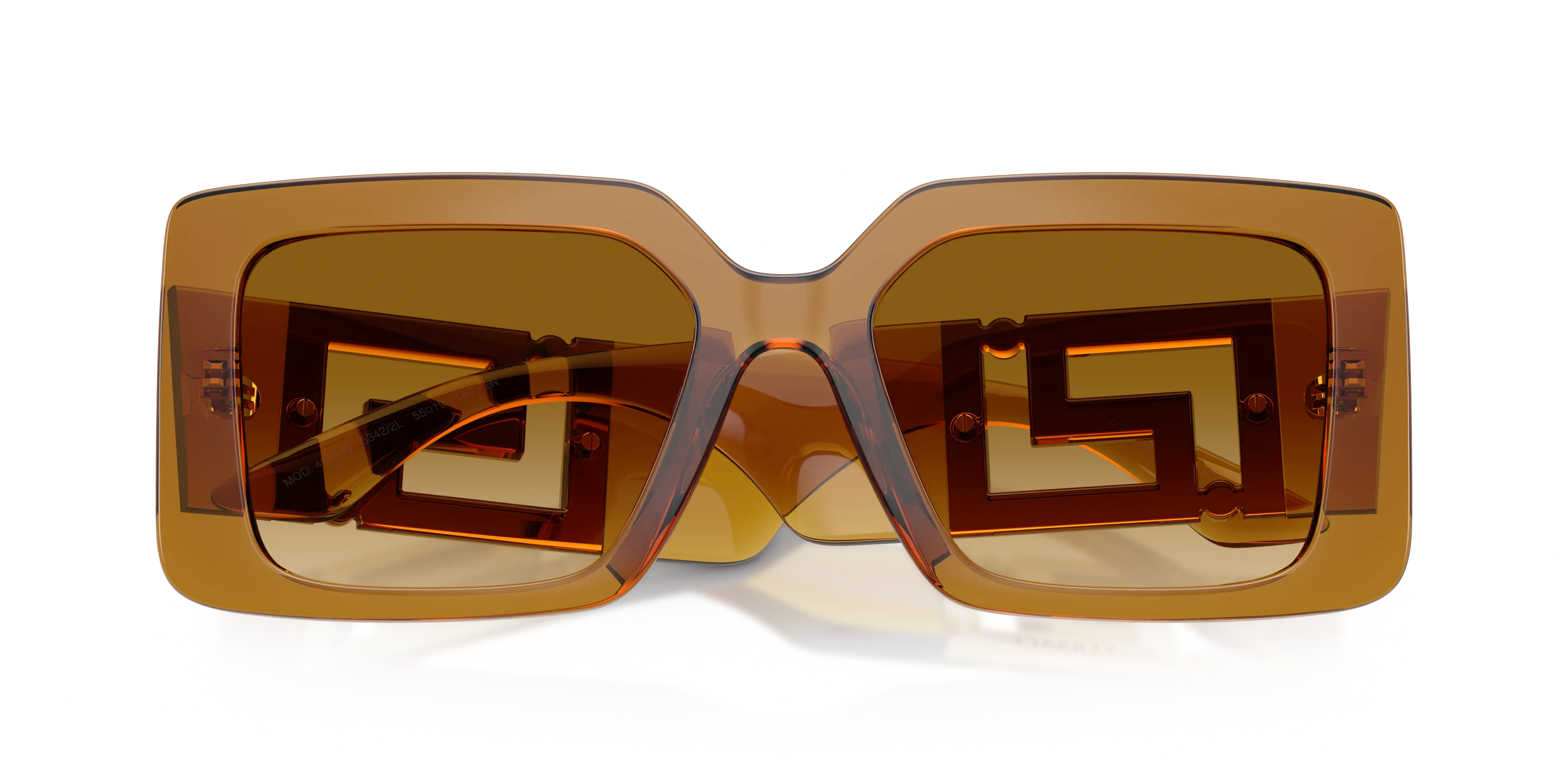 Versace VE4505U 53422L Occhiali da sole Iniettato Giallo Giallo Squadrata Normale Sfumato - immagine 2