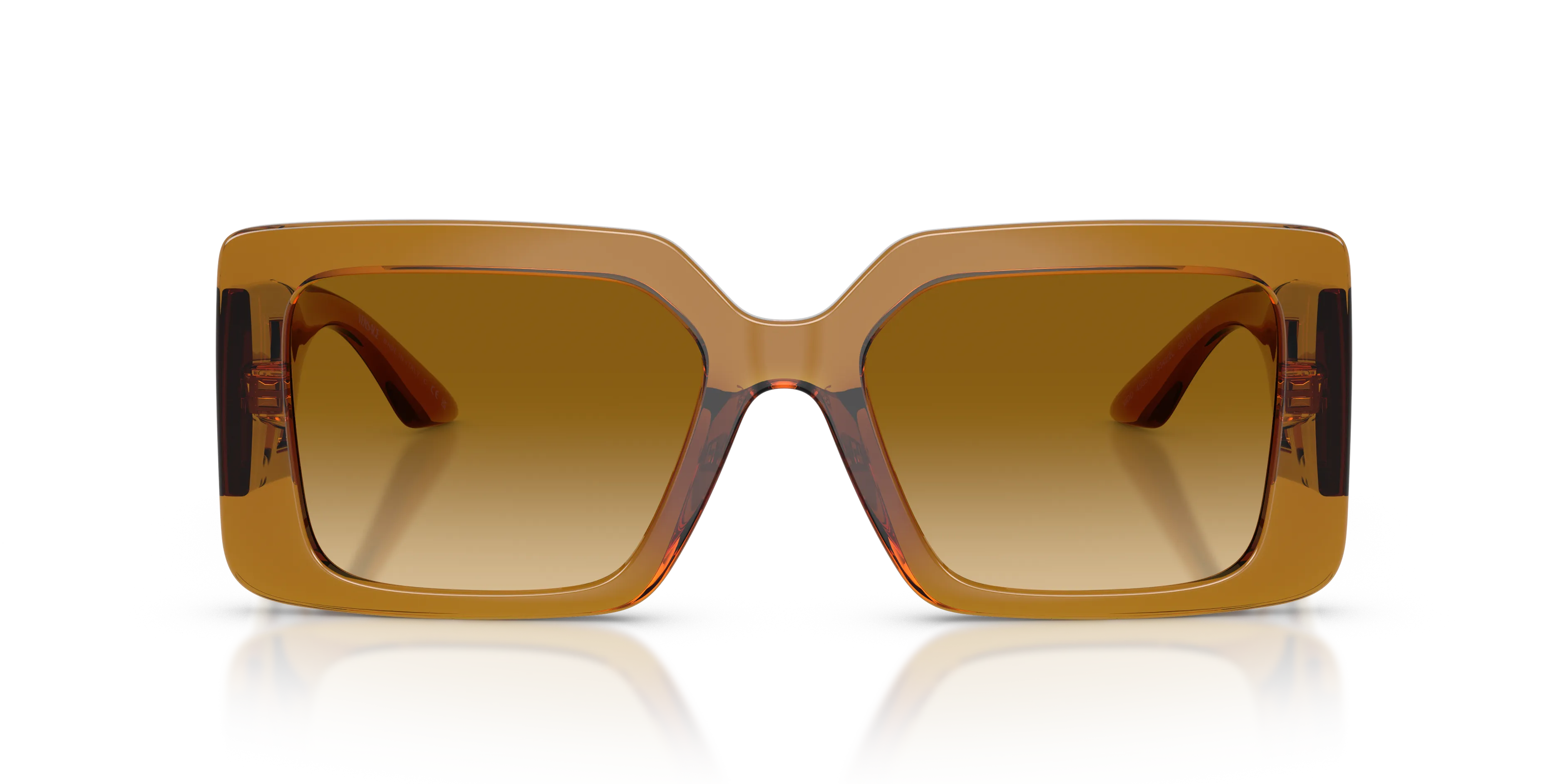 Versace VE4505U 53422L Occhiali da sole Iniettato Giallo Giallo Squadrata Normale Sfumato - immagine 3