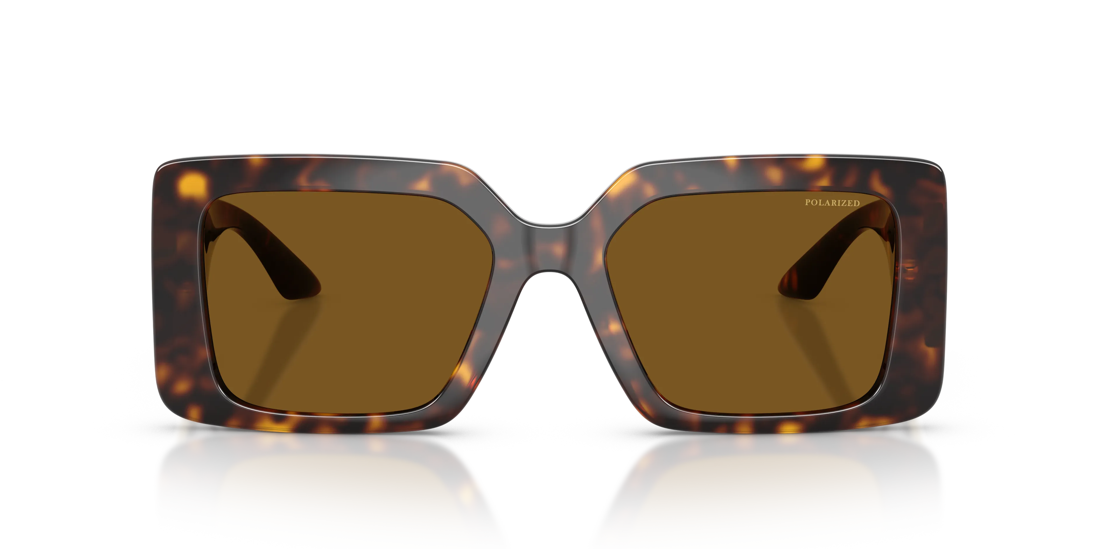 Versace VE4505U 108/83 Occhiali da sole Iniettato Tartaruga Marrone Squadrata Polarizzata - immagine 3